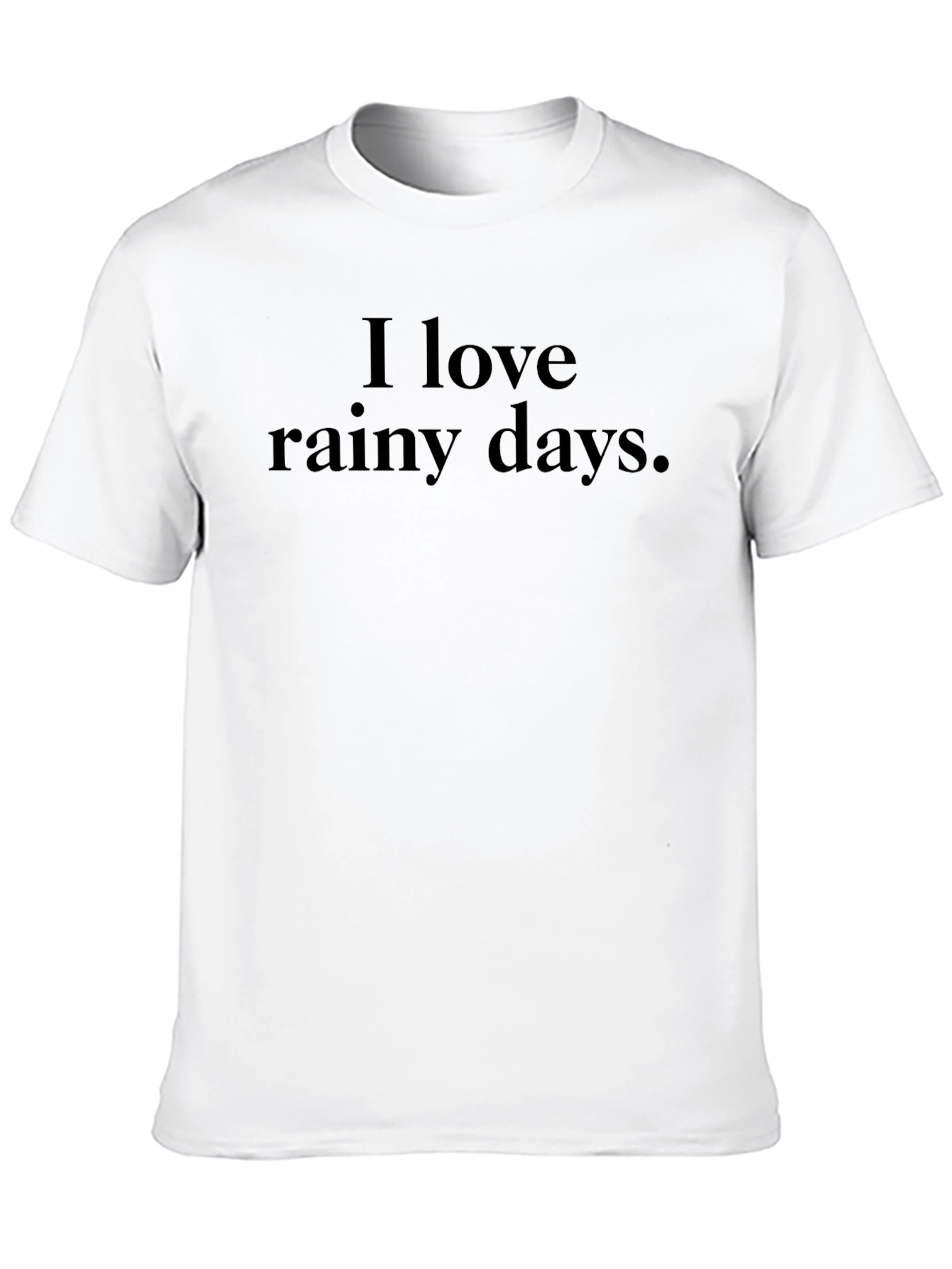 I Love Rainy Days Black T-Shirt