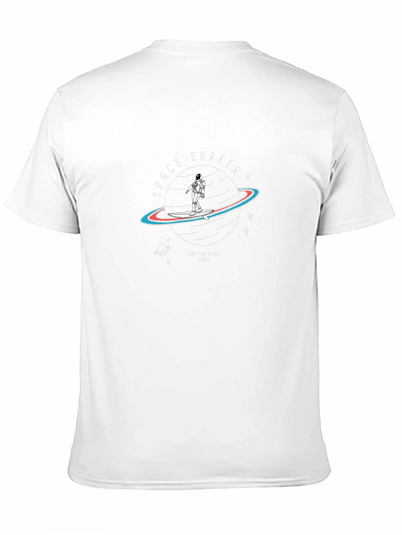 Space Surfer Graphic Tee - Outer Space Adventure Shirt