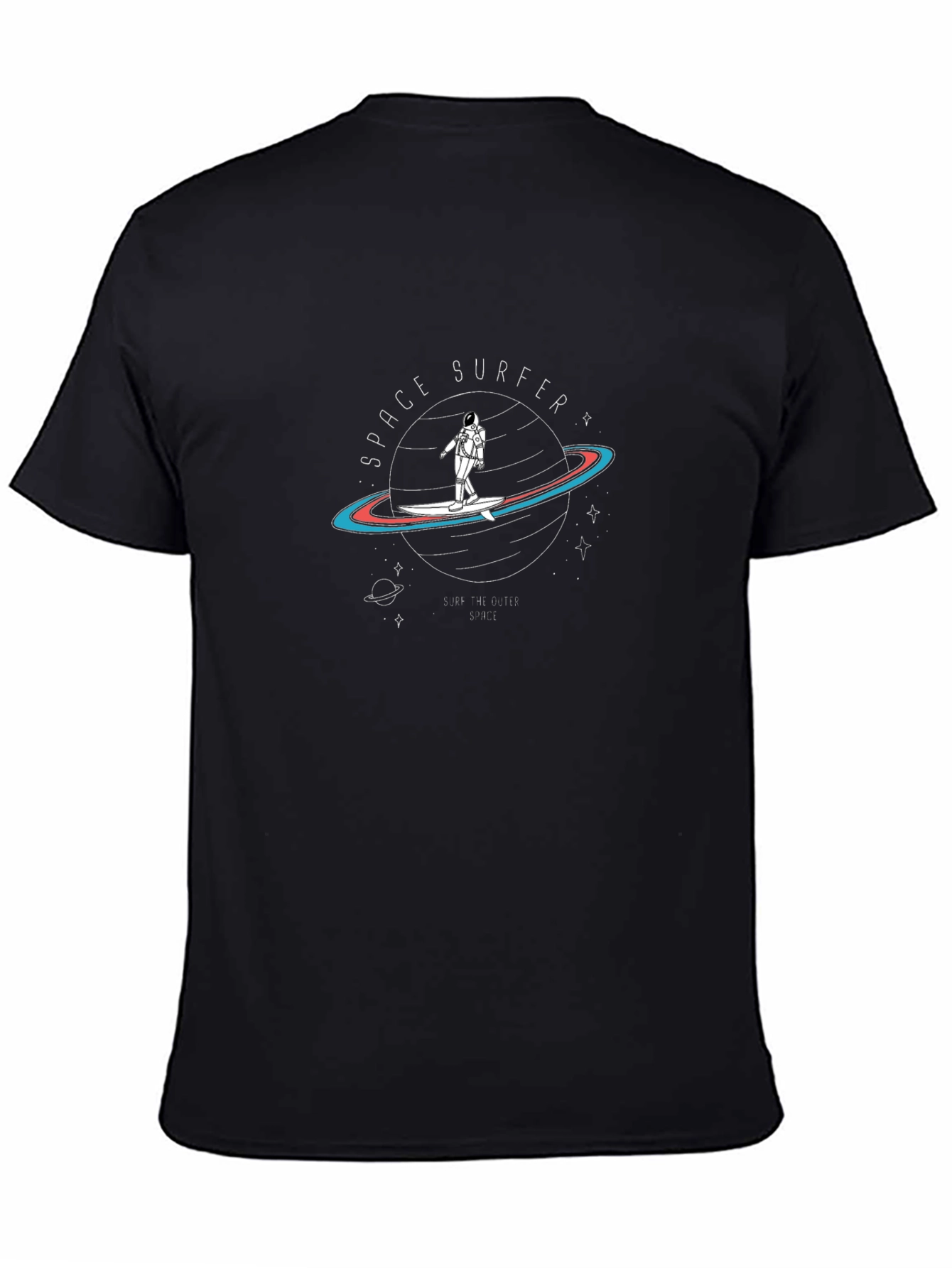 Space Surfer Graphic Tee - Outer Space Adventure Shirt