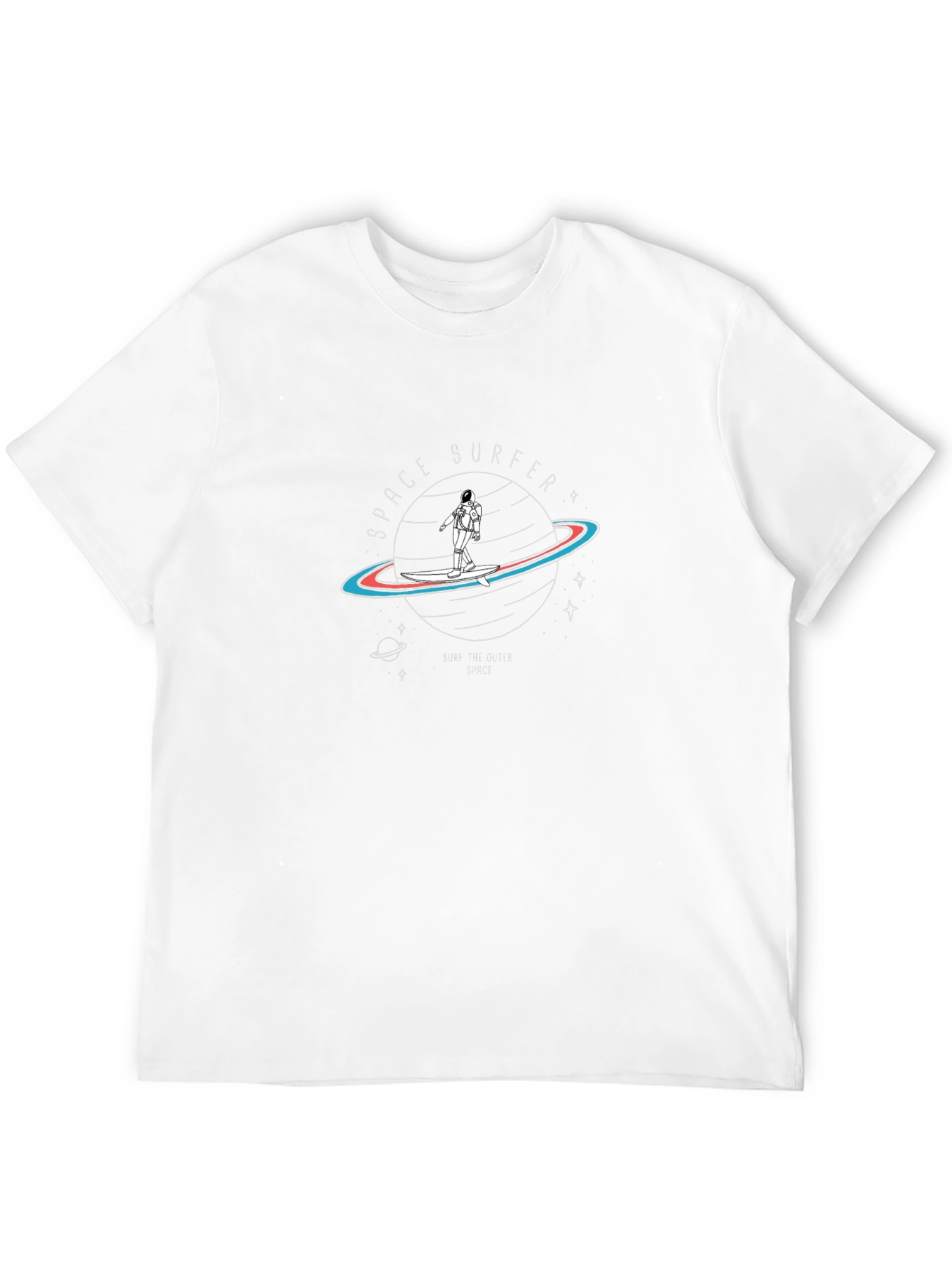 Space Surfer Graphic Tee - Outer Space Adventure Shirt