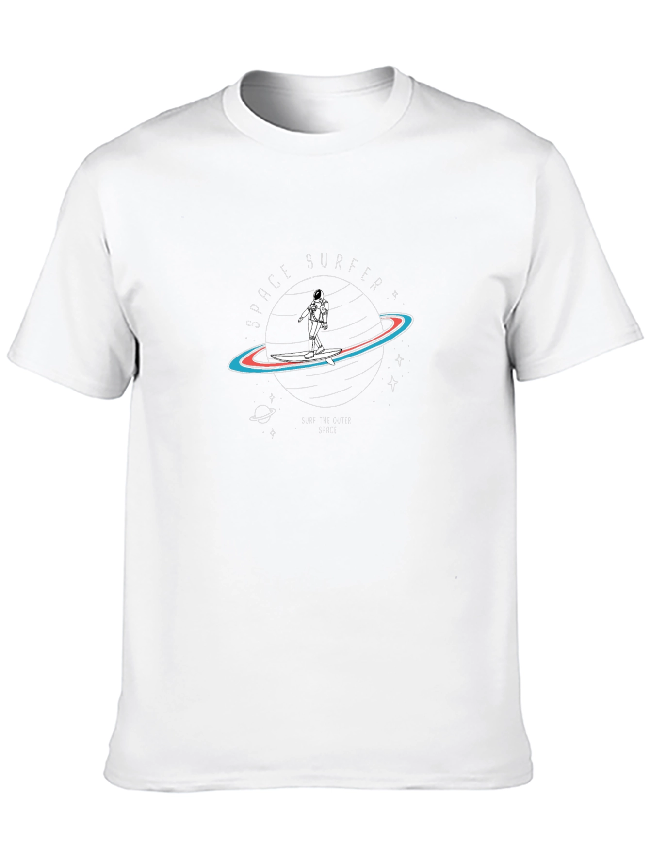 Space Surfer Graphic Tee - Outer Space Adventure Shirt