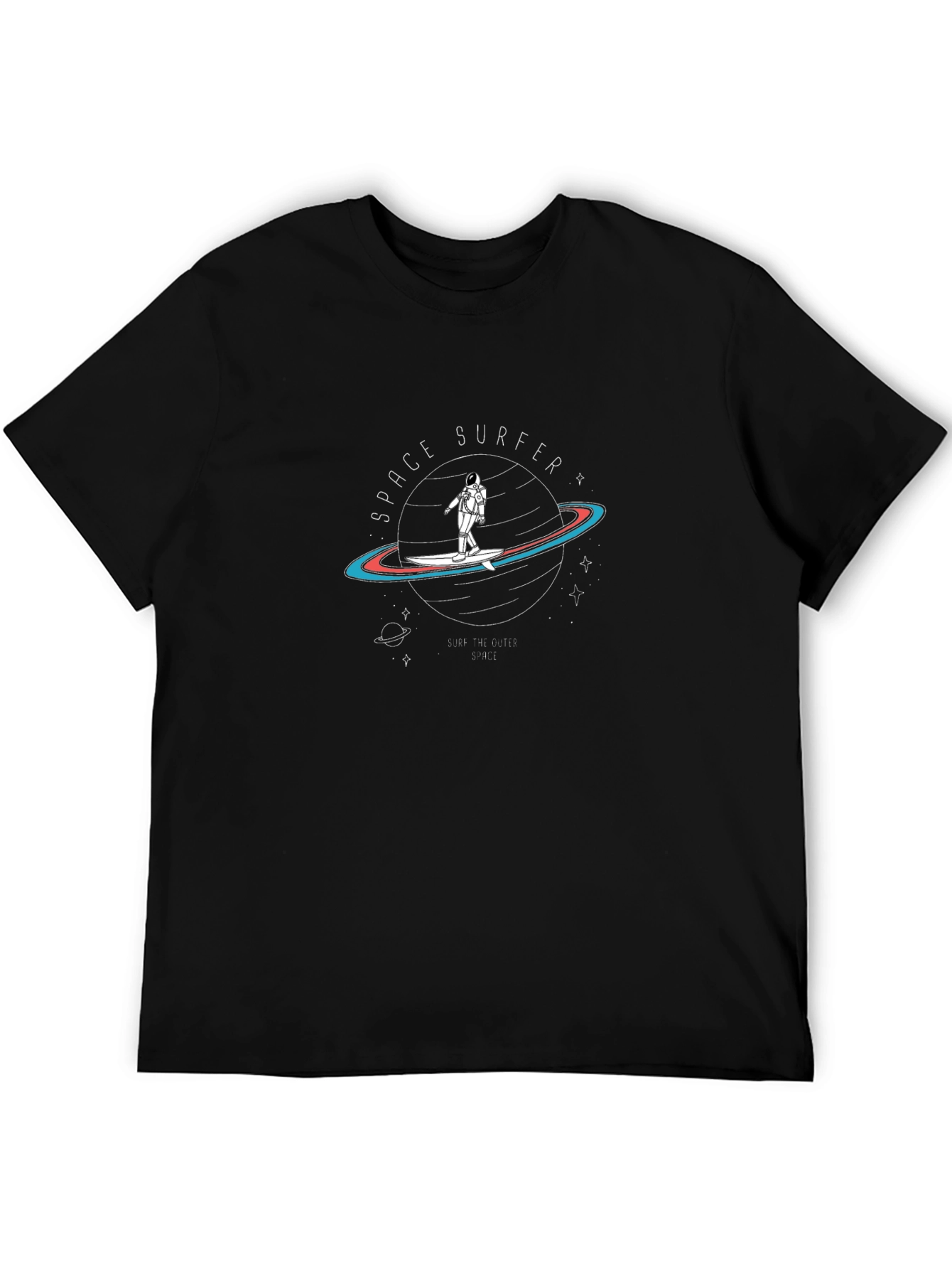 Space Surfer Graphic Tee - Outer Space Adventure Shirt