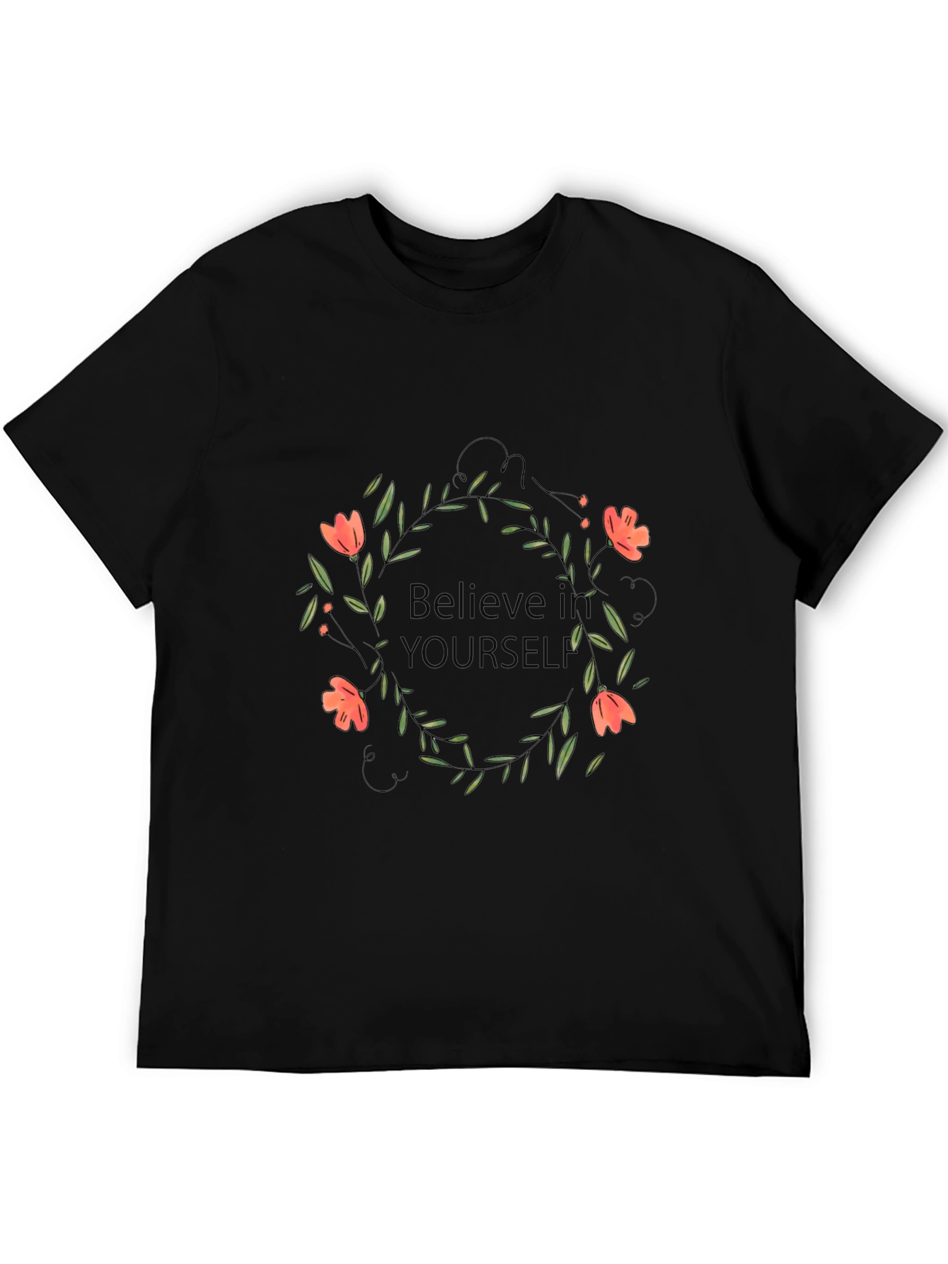 Believe In Yourself Black Graphic Tee
