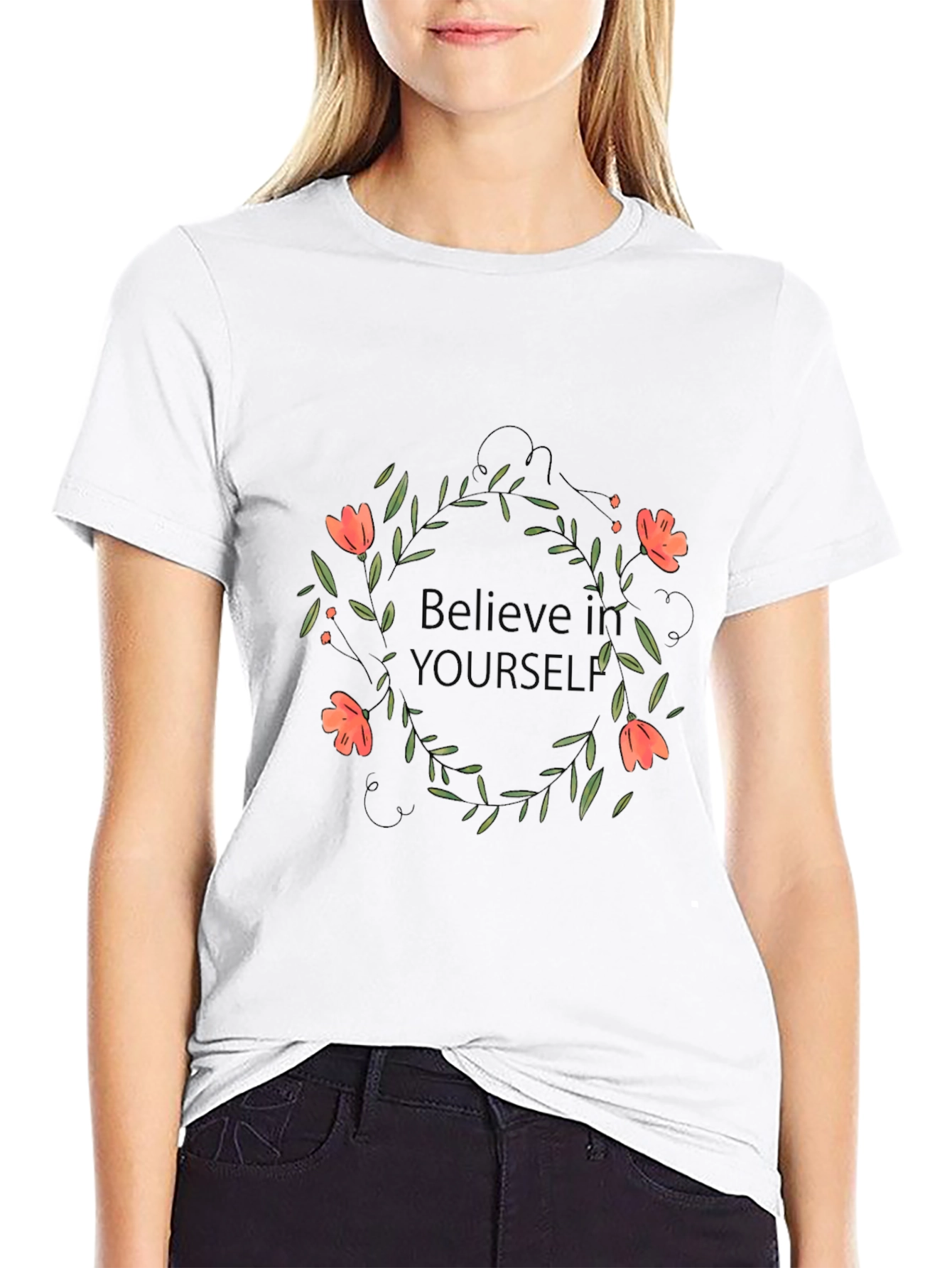 Believe In Yourself Black Graphic Tee