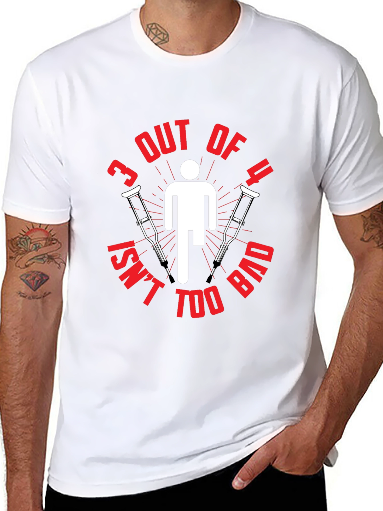Funny 3 Out of 4 Crutches T-Shirt