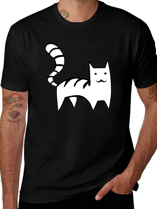 Cool Cat Graphic Tee - Black Casual Shirt