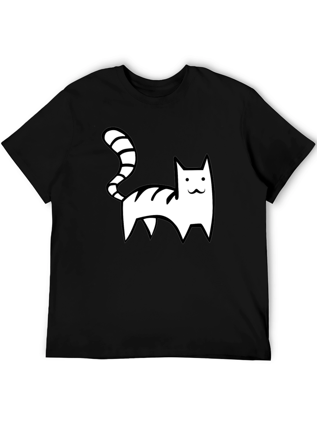 Cool Cat Graphic Tee - Black Casual Shirt