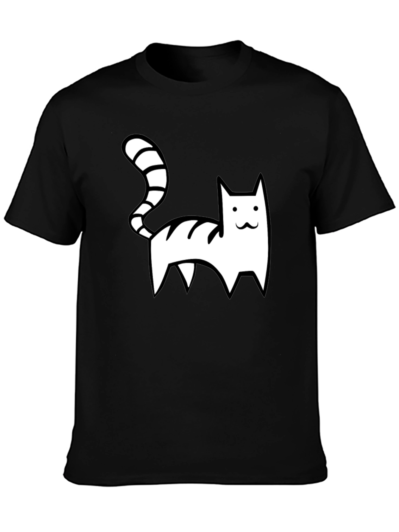 Cool Cat Graphic Tee - Black Casual Shirt