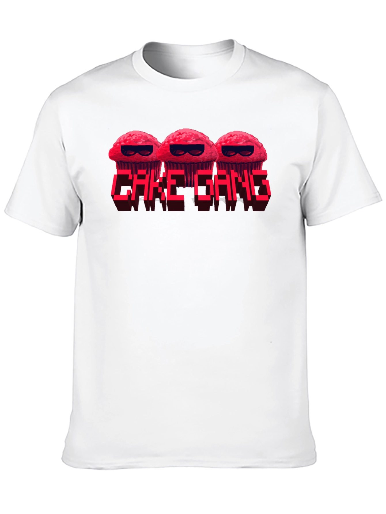 Cake Gang Graphic T-Shirt - Black Crew Neck Tee