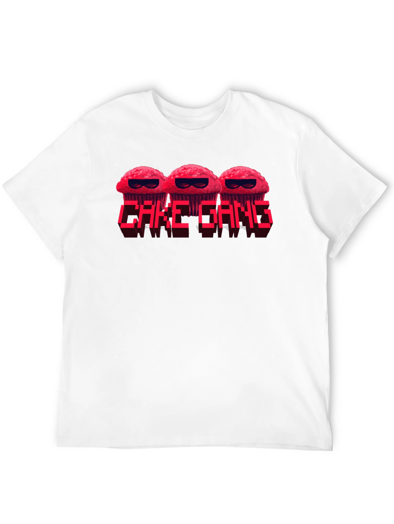 Cake Gang Graphic T-Shirt - Black Crew Neck Tee