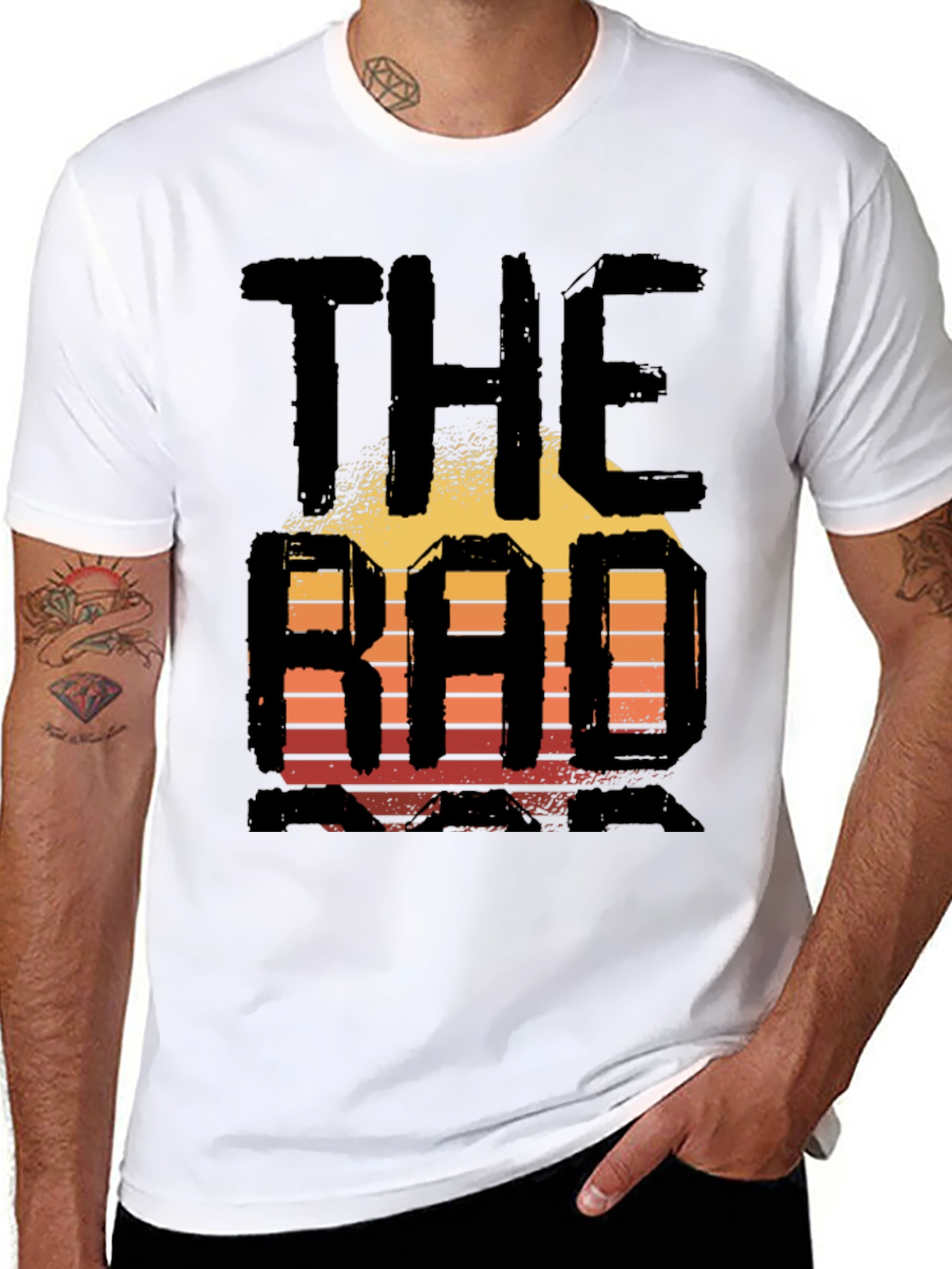 The Rad Dad Retro Sunset Graphic T-Shirt