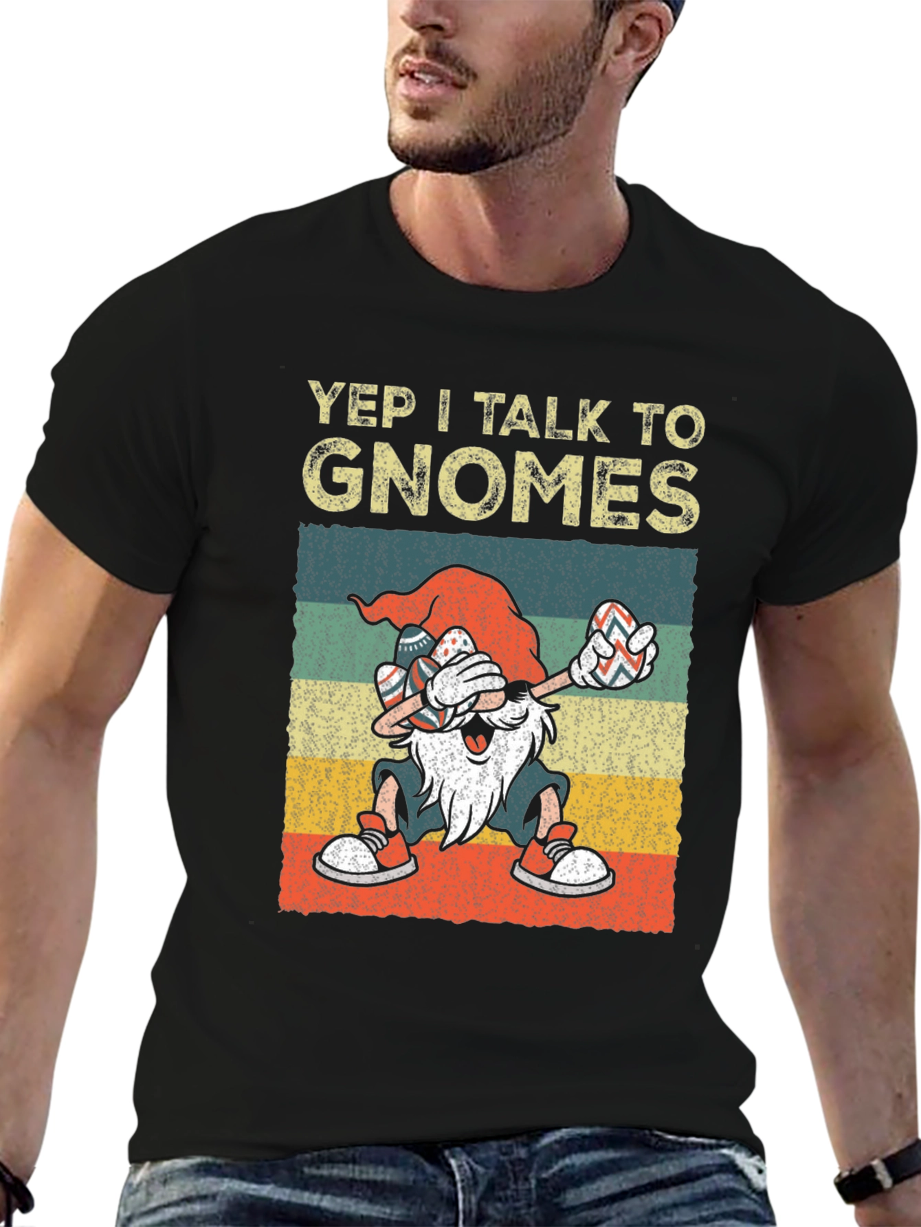Yep I Talk to Gnomes Graphic Tee