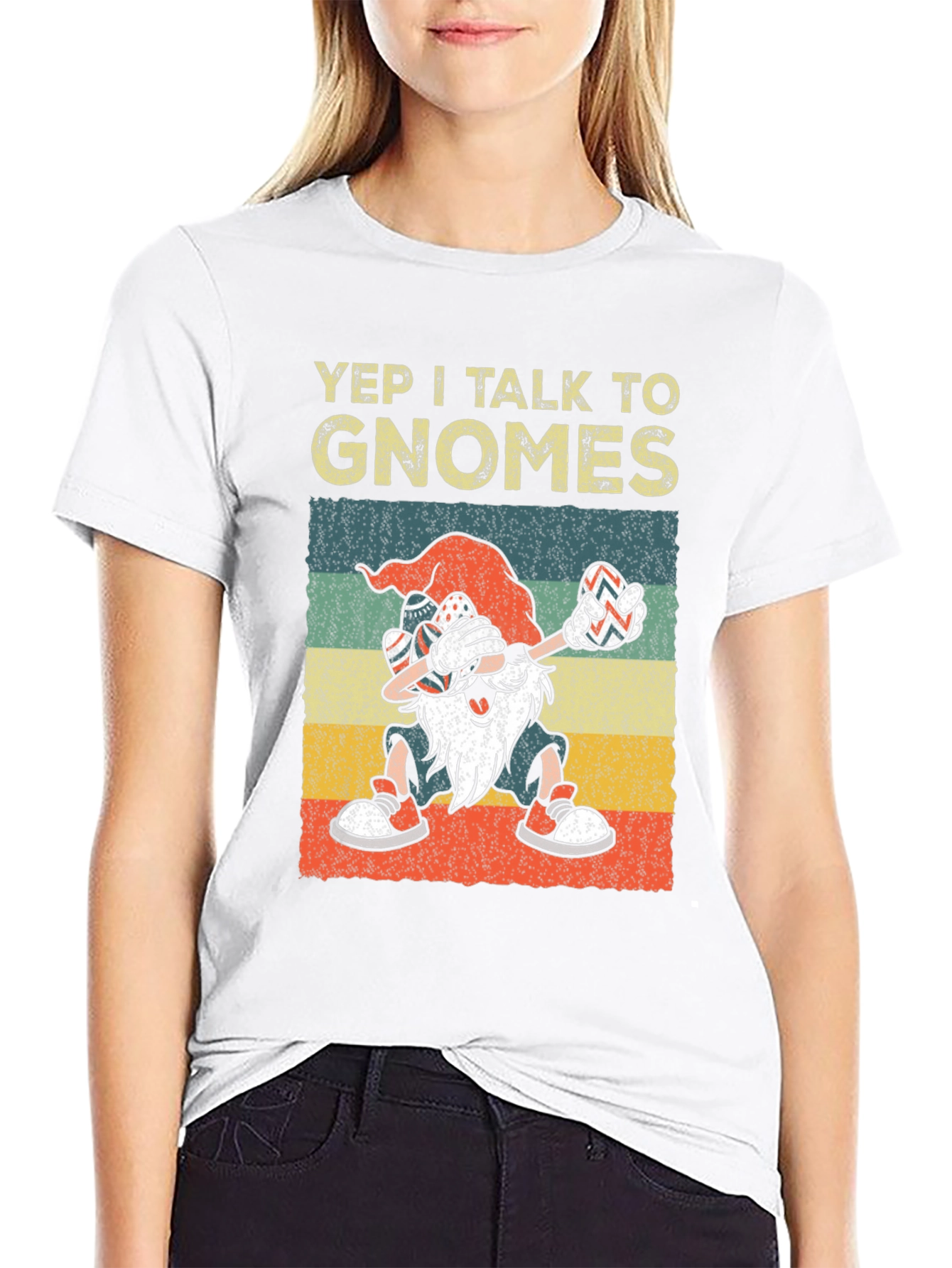 Yep I Talk to Gnomes Graphic Tee