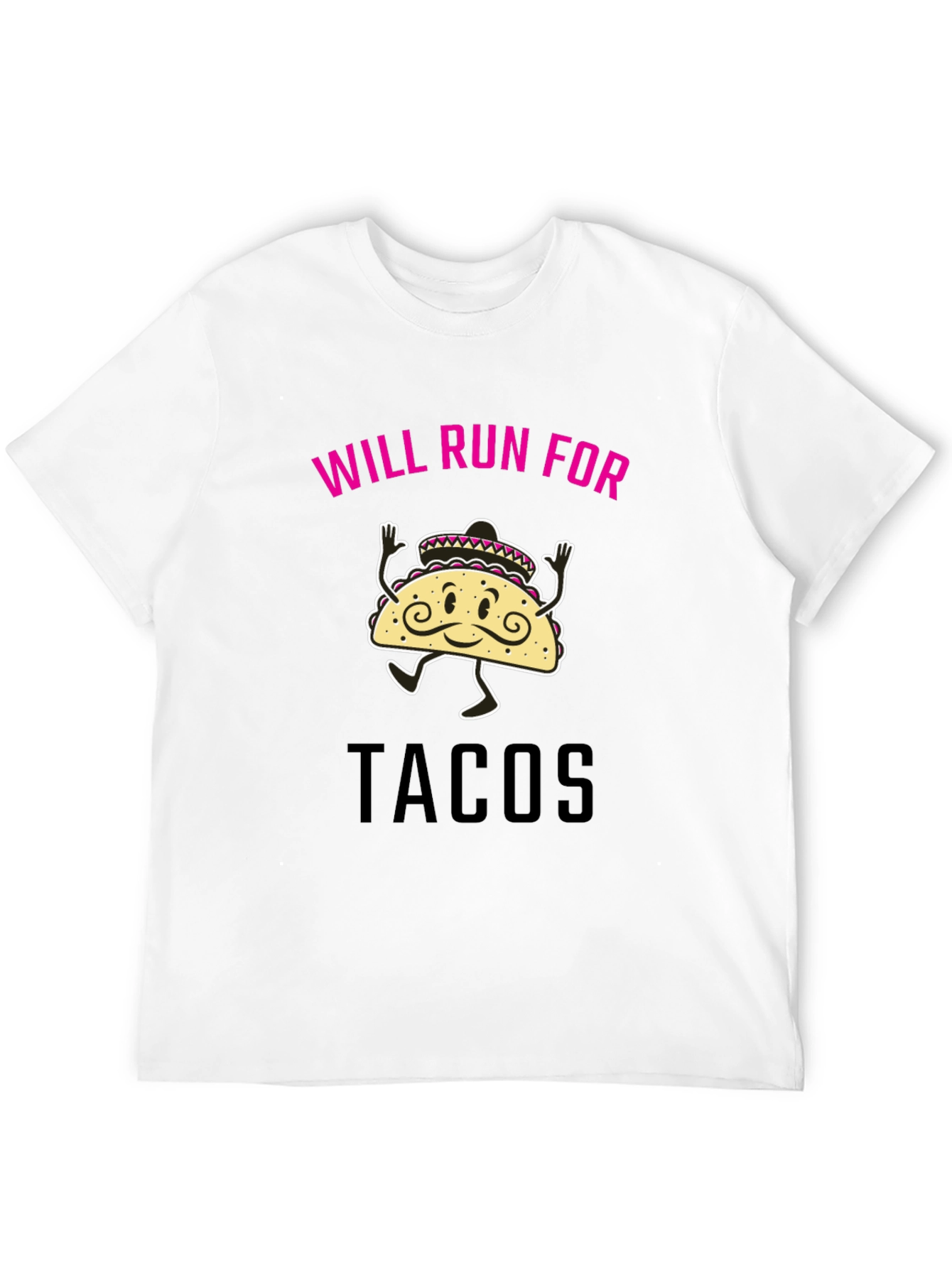 Will Run for Tacos Funny Graphic Tee