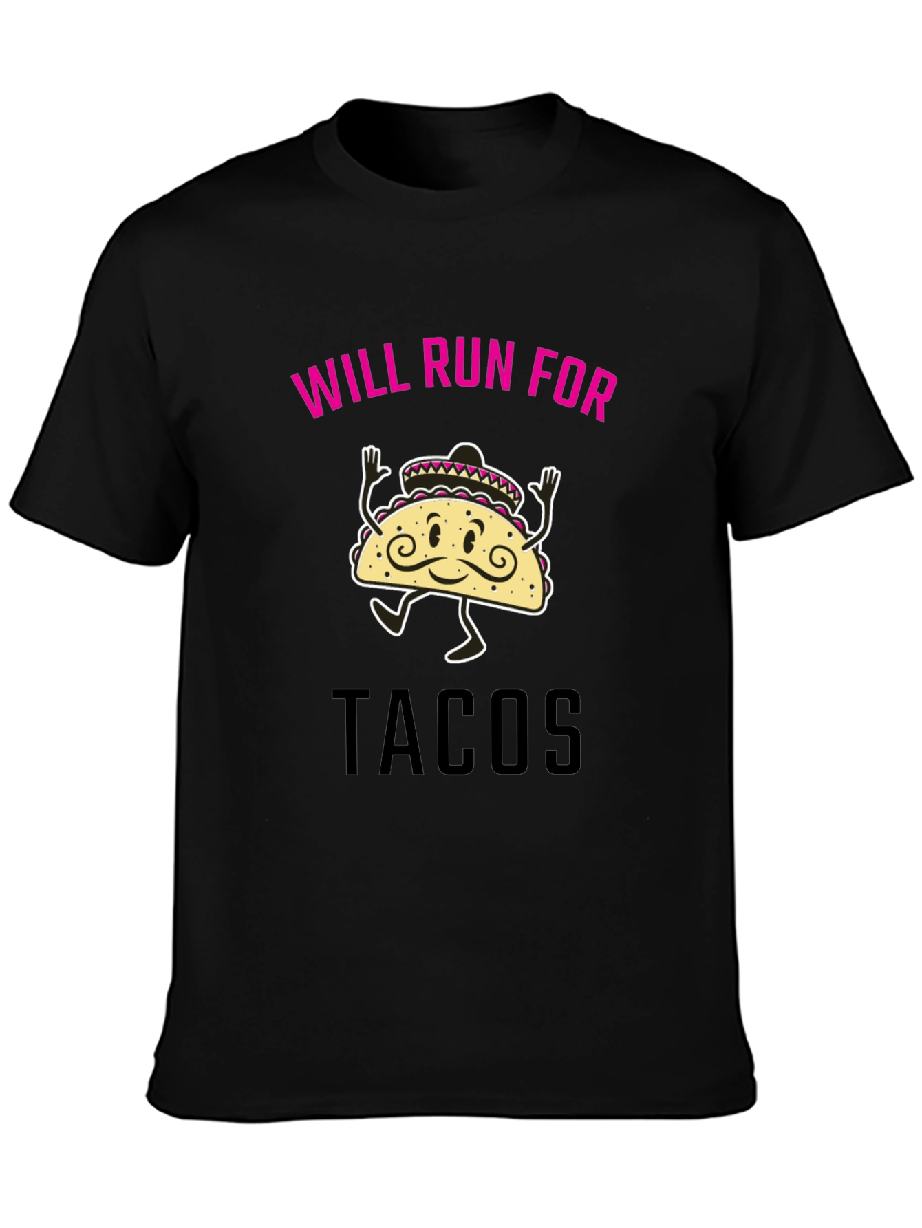 Will Run for Tacos Funny Graphic Tee