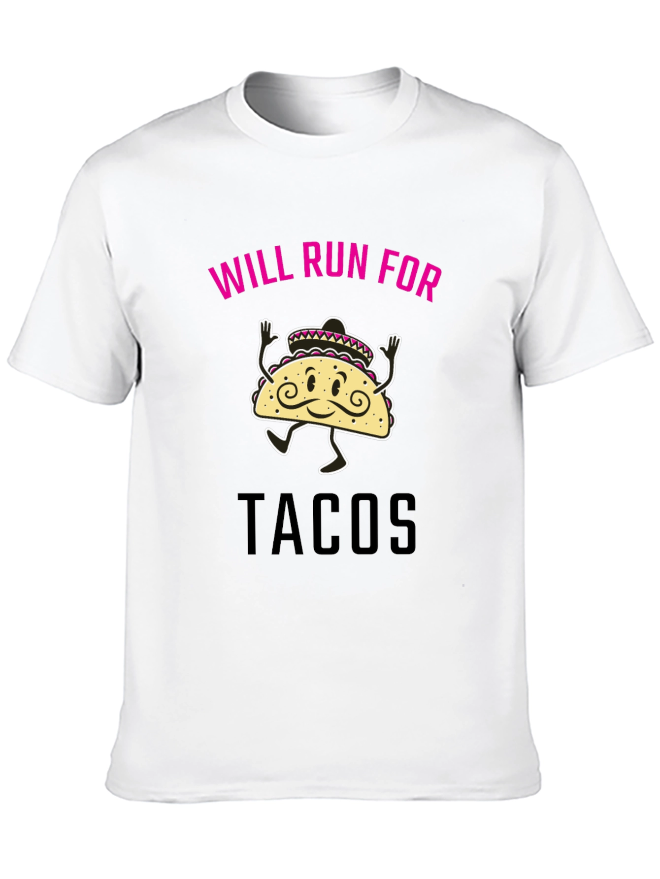 Will Run for Tacos Funny Graphic Tee