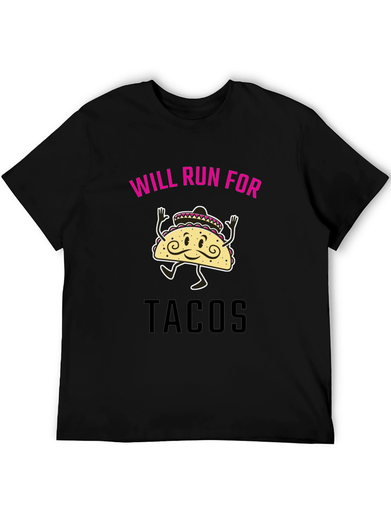 Will Run for Tacos Funny Graphic Tee
