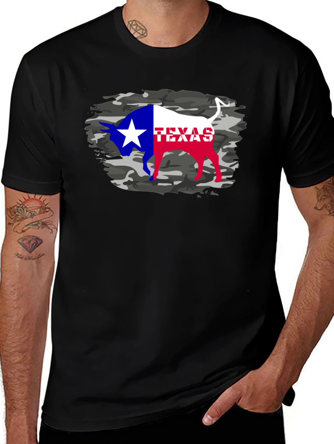 Texas Bull Camo T-Shirt