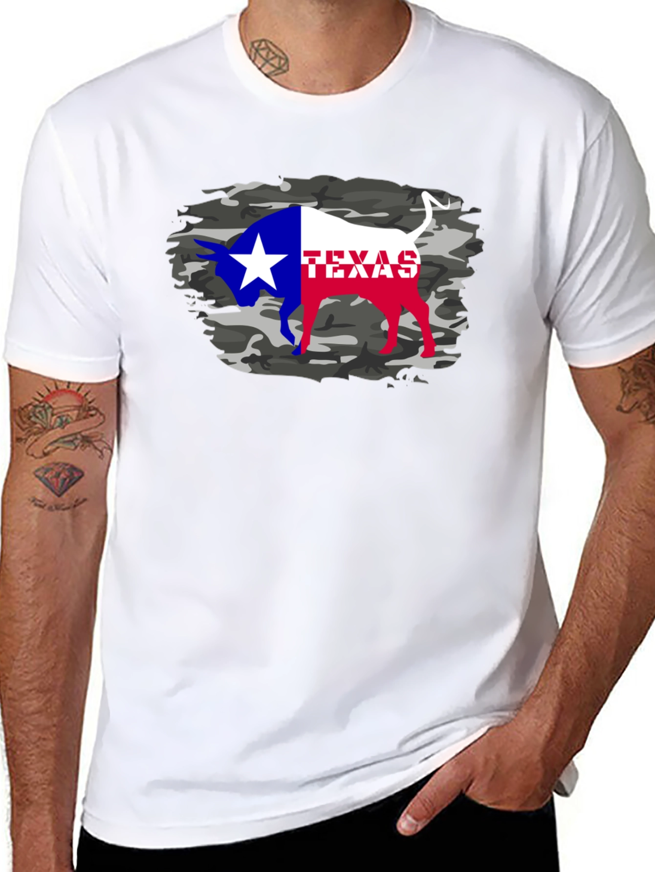 Texas Bull Camo T-Shirt