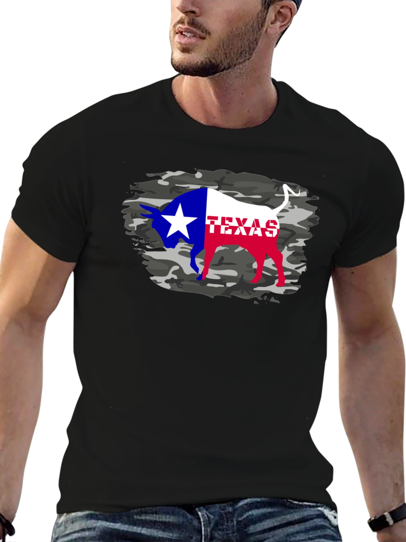 Texas Bull Camo T-Shirt