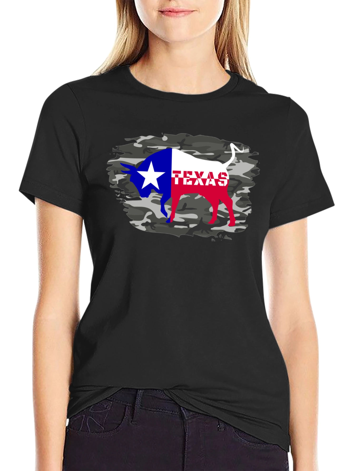 Texas Bull Camo T-Shirt