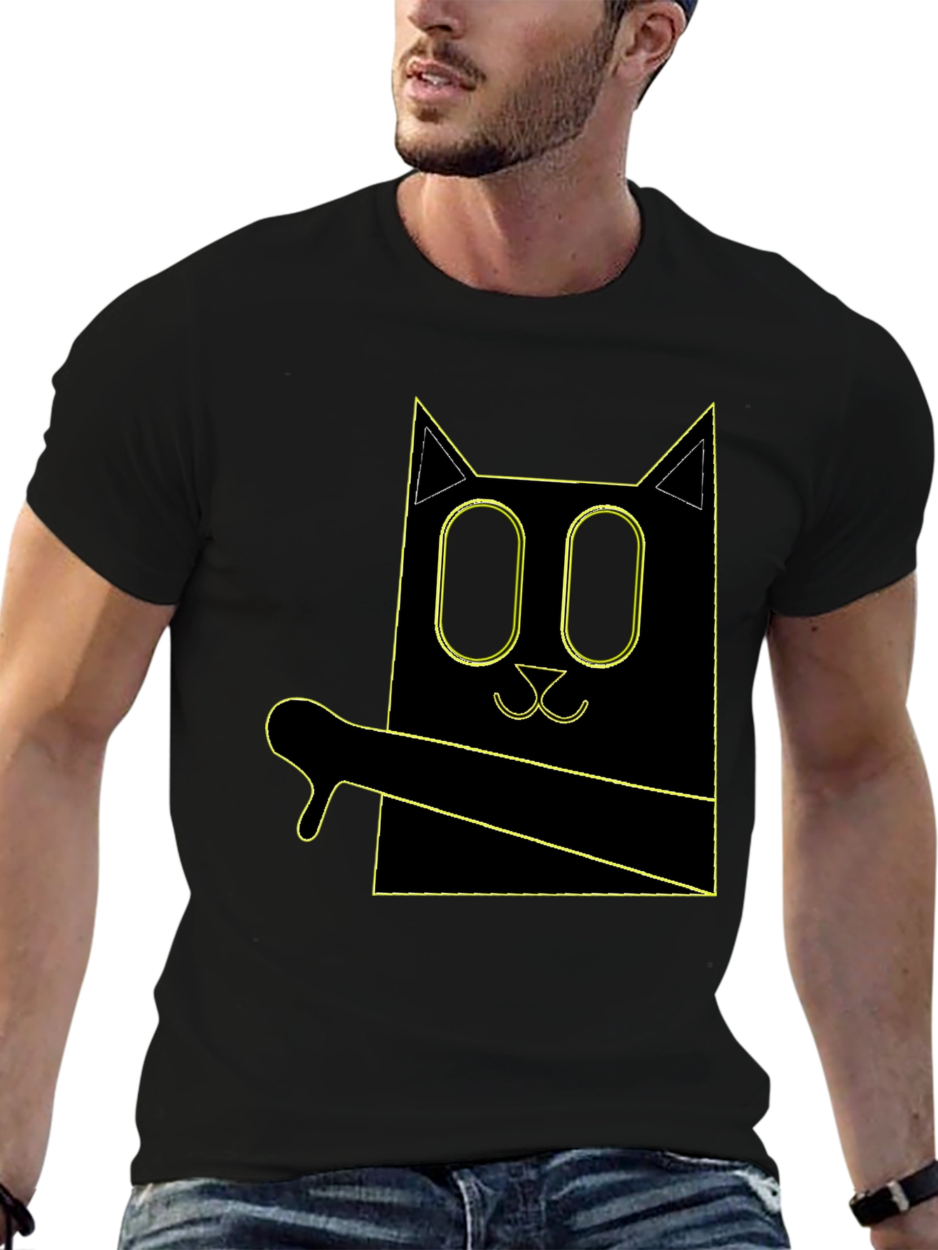 Geometric Cat T-Shirt