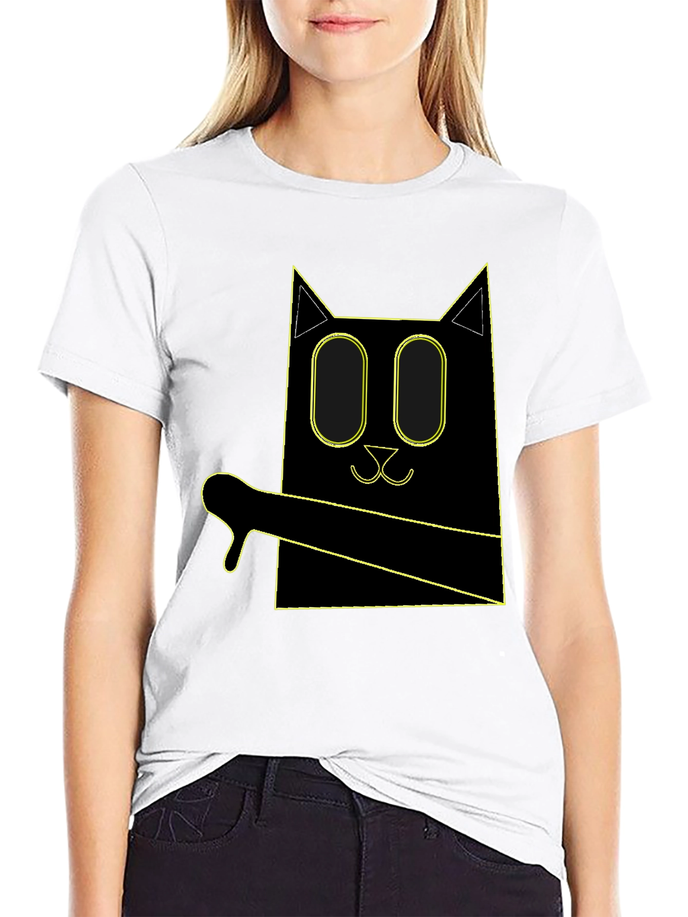 Geometric Cat T-Shirt