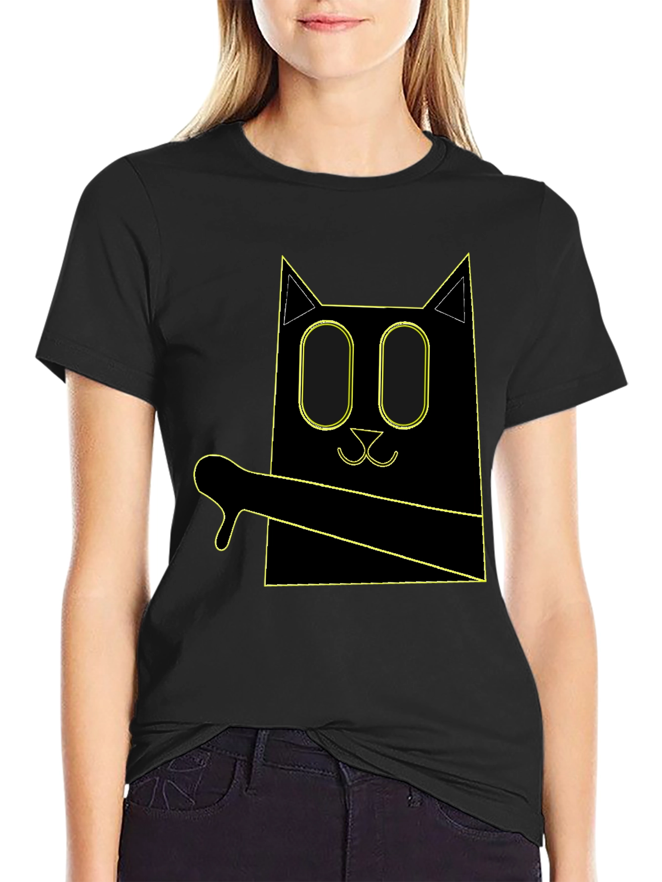 Geometric Cat T-Shirt