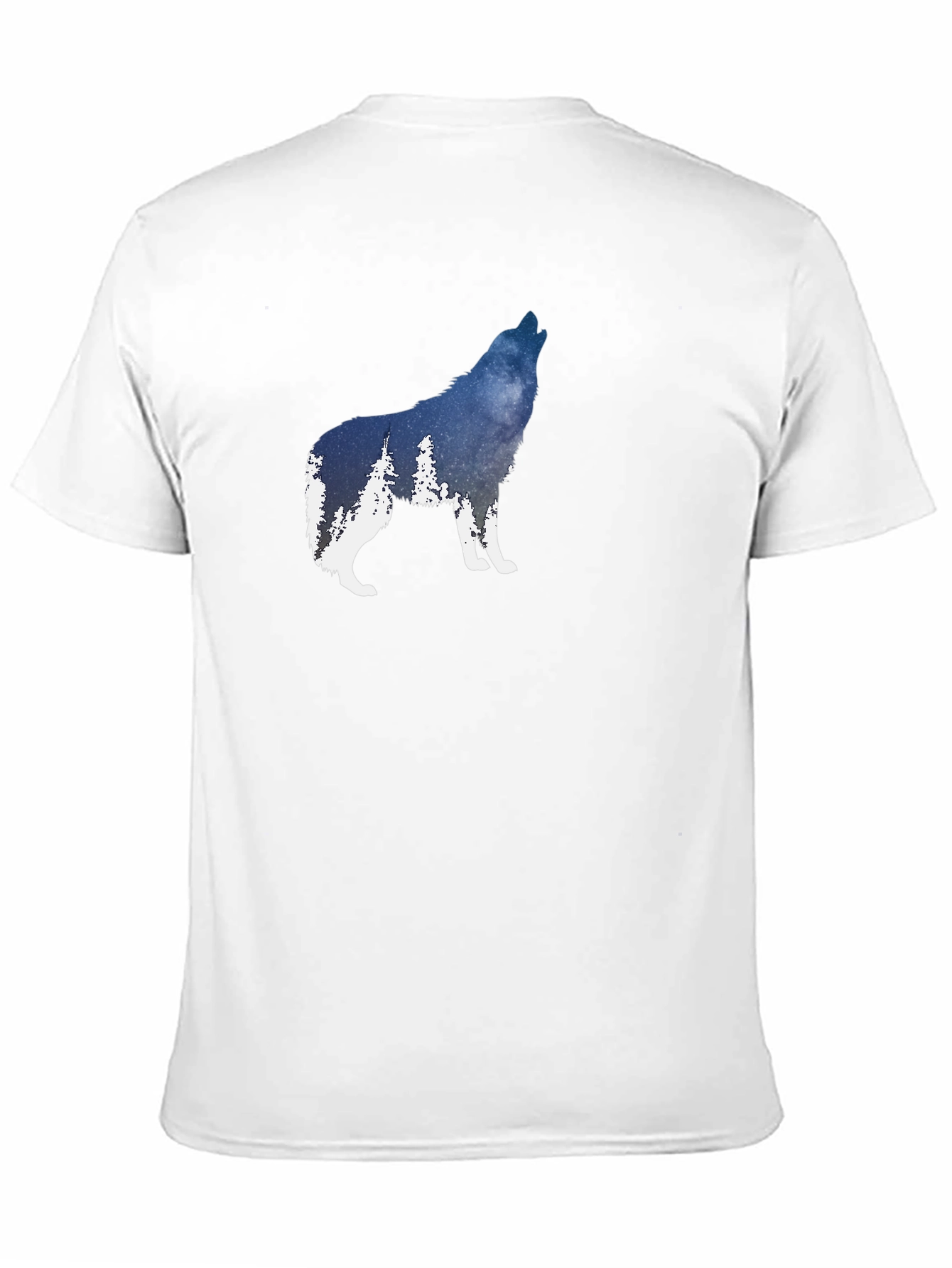 Wolf Silhouette Graphic T-Shirt - Mens Black Tee