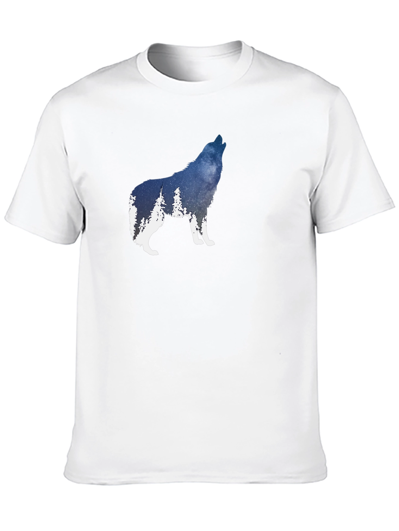 Wolf Silhouette Graphic T-Shirt - Mens Black Tee