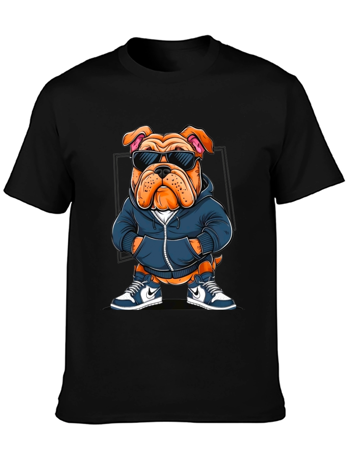 Cool Bulldog Graphic Tee - Trendy Canine Style