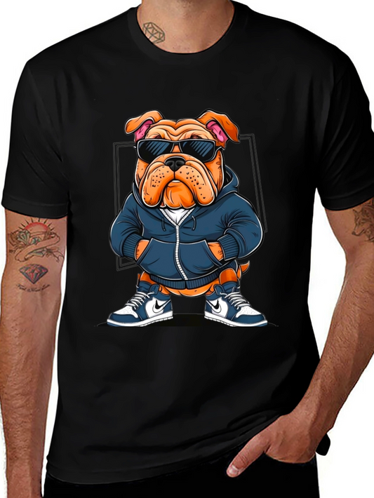 Cool Bulldog Graphic Tee - Trendy Canine Style