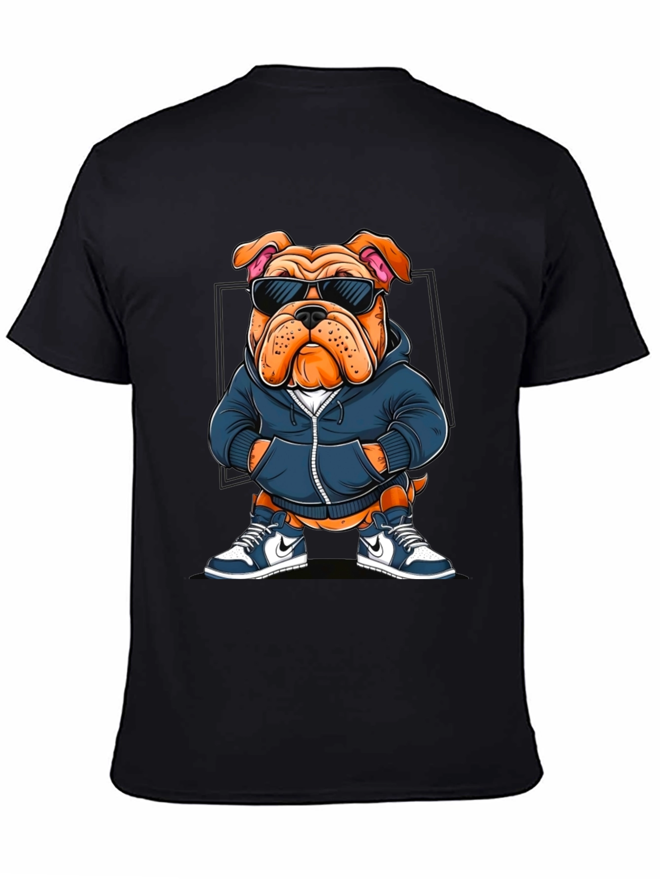 Cool Bulldog Graphic Tee - Trendy Canine Style