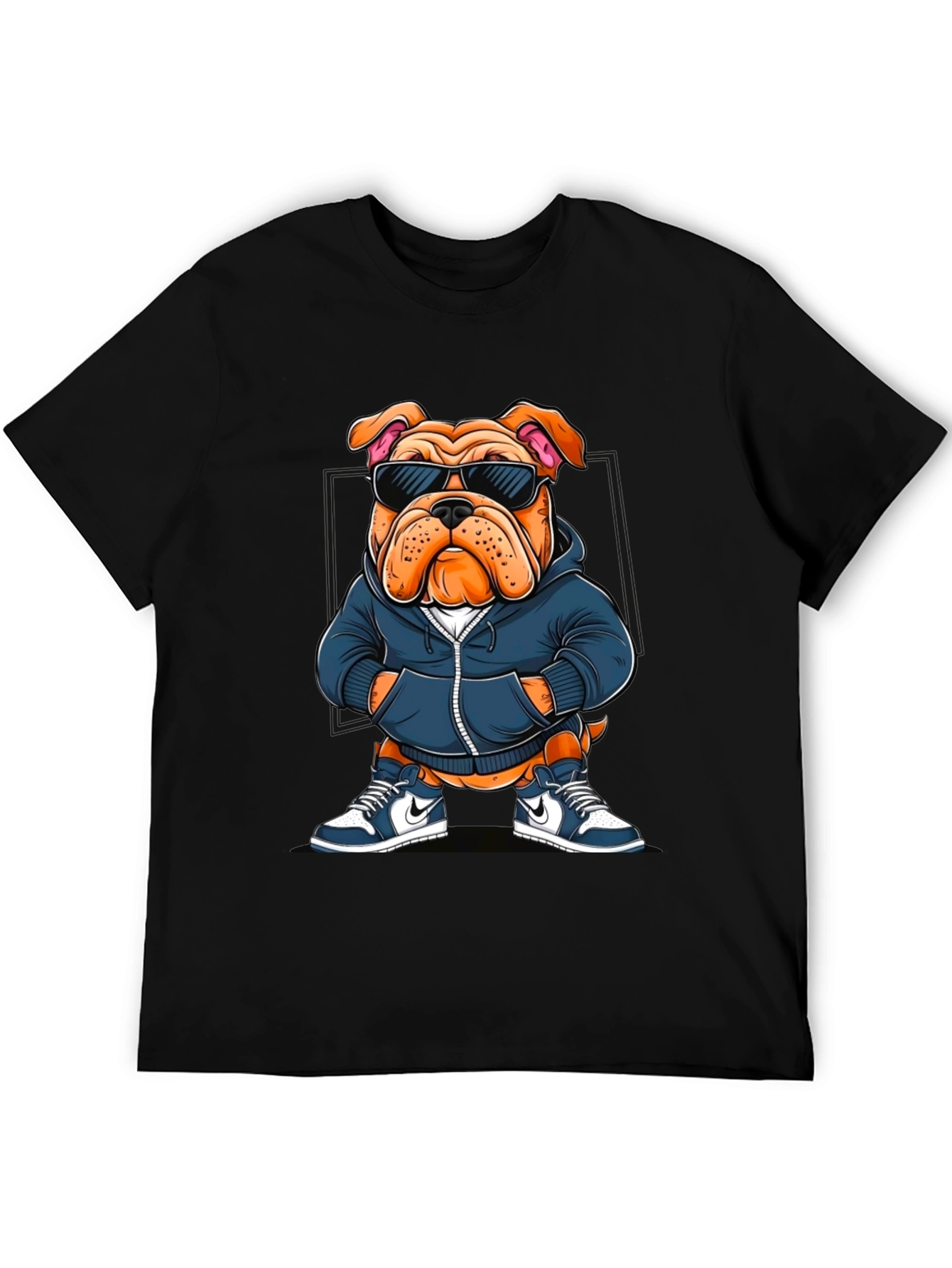 Cool Bulldog Graphic Tee - Trendy Canine Style