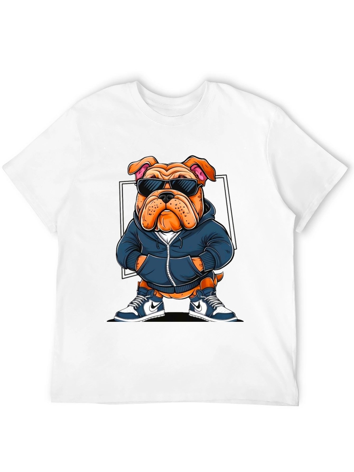 Cool Bulldog Graphic Tee - Trendy Canine Style