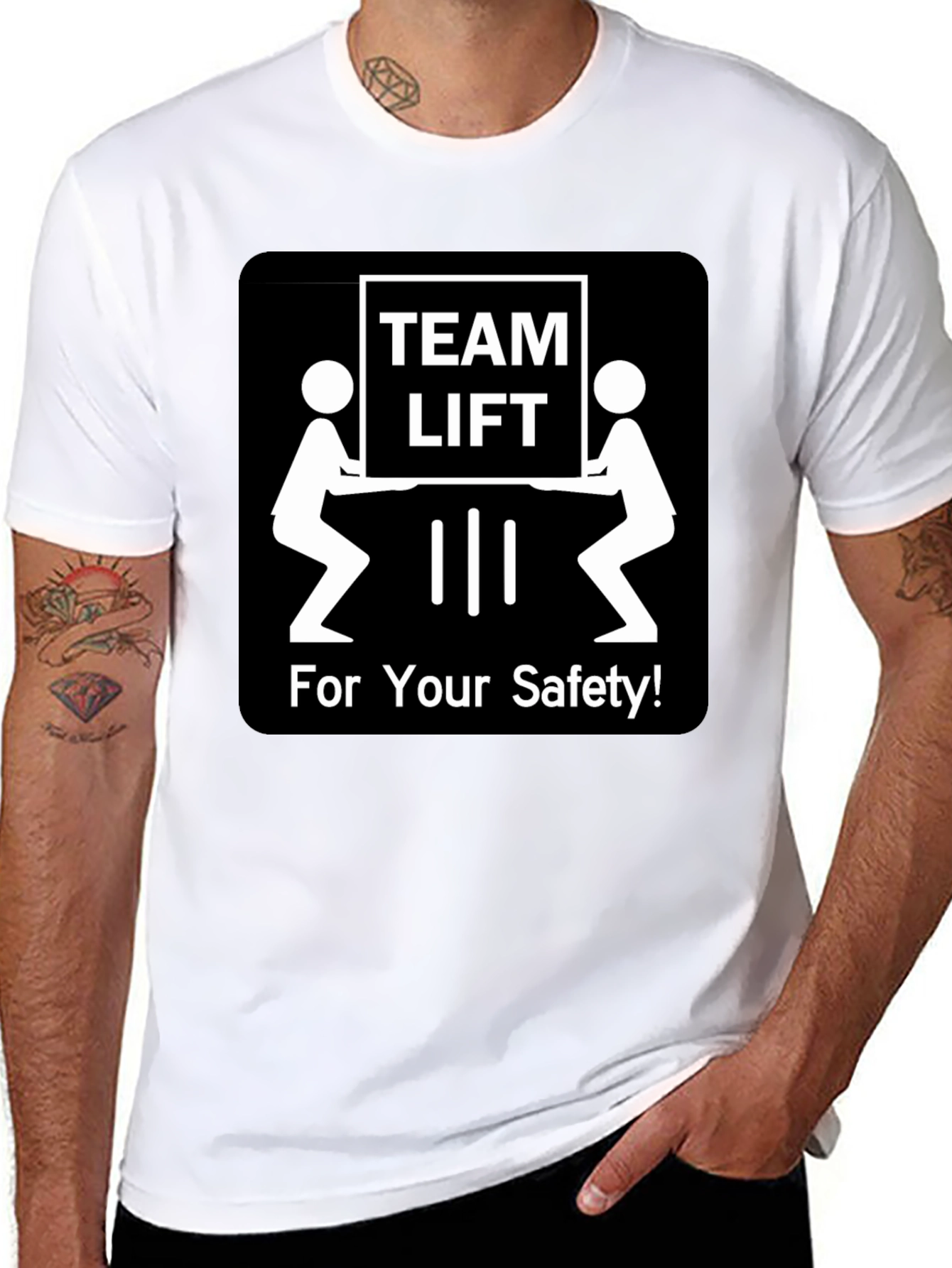 Team Lift Safety T-Shirt - Funny Workplace Tee