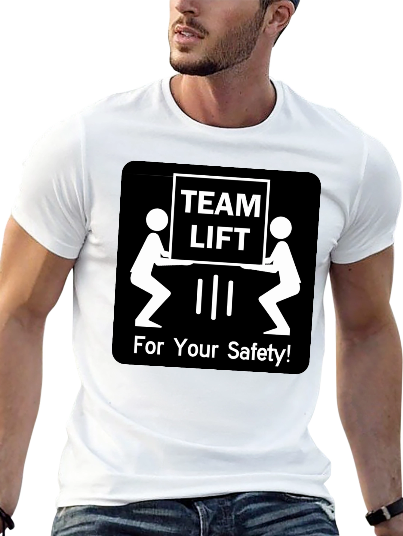 Team Lift Safety T-Shirt - Funny Workplace Tee