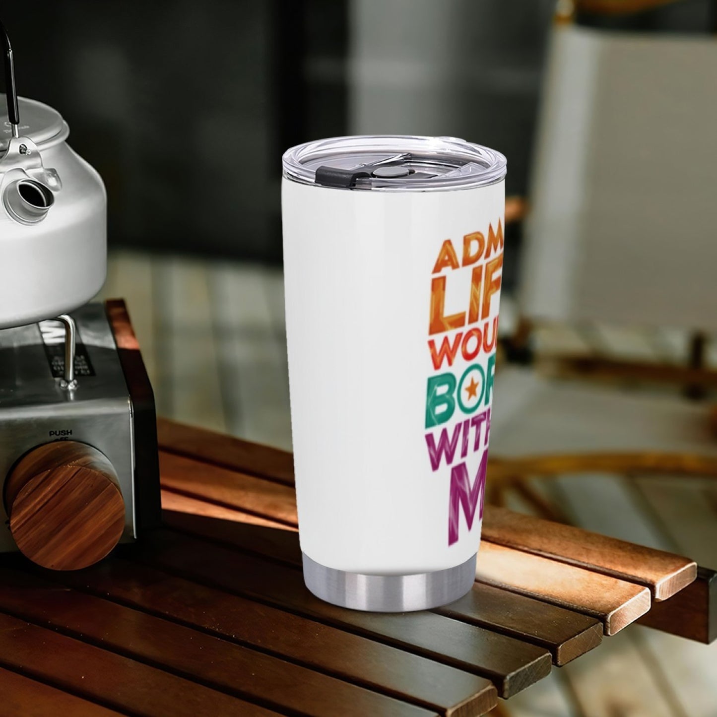 Durable Insulated Graphic Tumbler - Stainless Steel Reusable Drink Cup