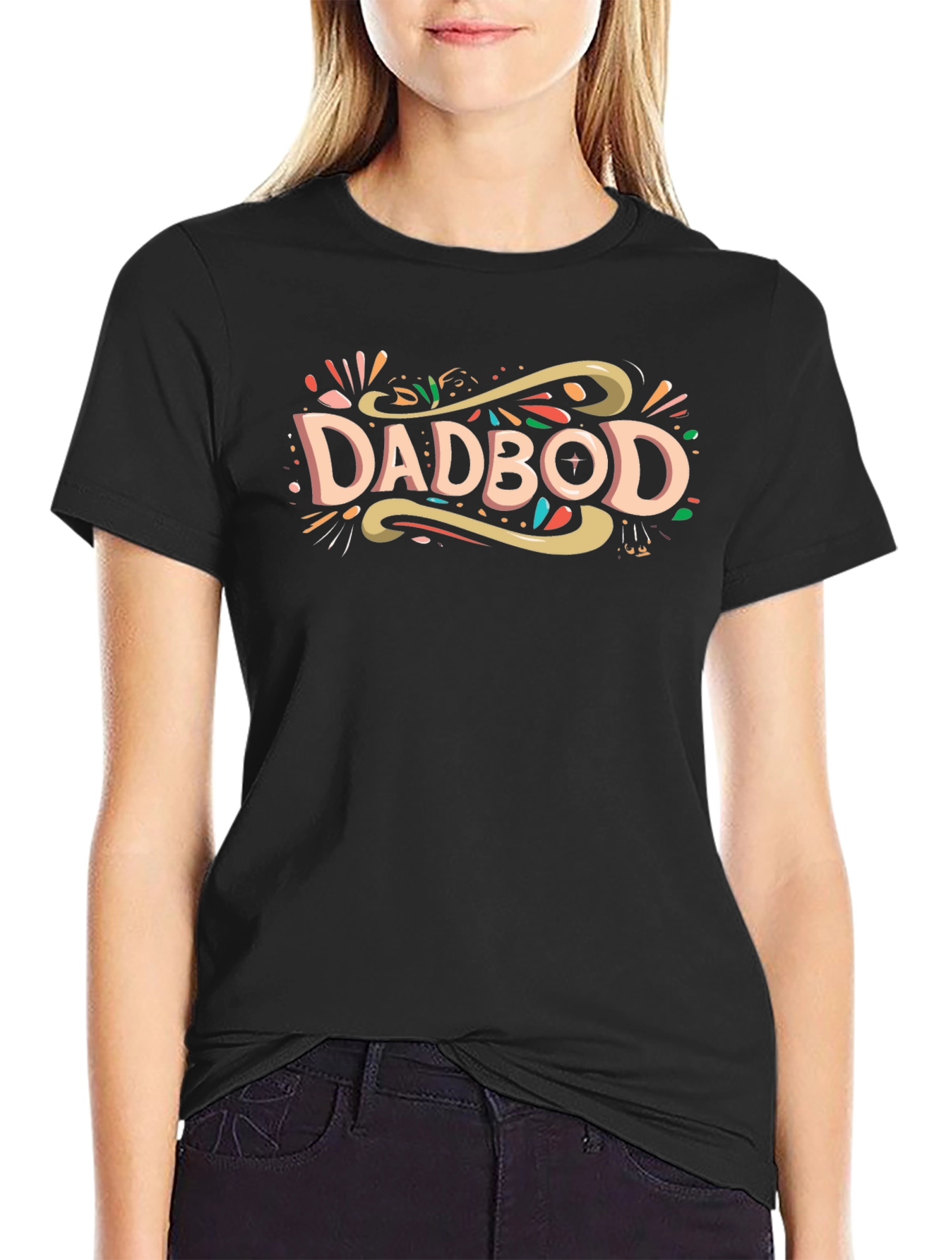 Dadbod Graphic Tee - Comfortable Black T-Shirt