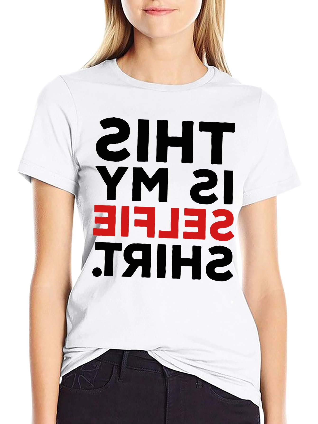 Funny Selfie Shirt - Inverted Mirror Design Tee