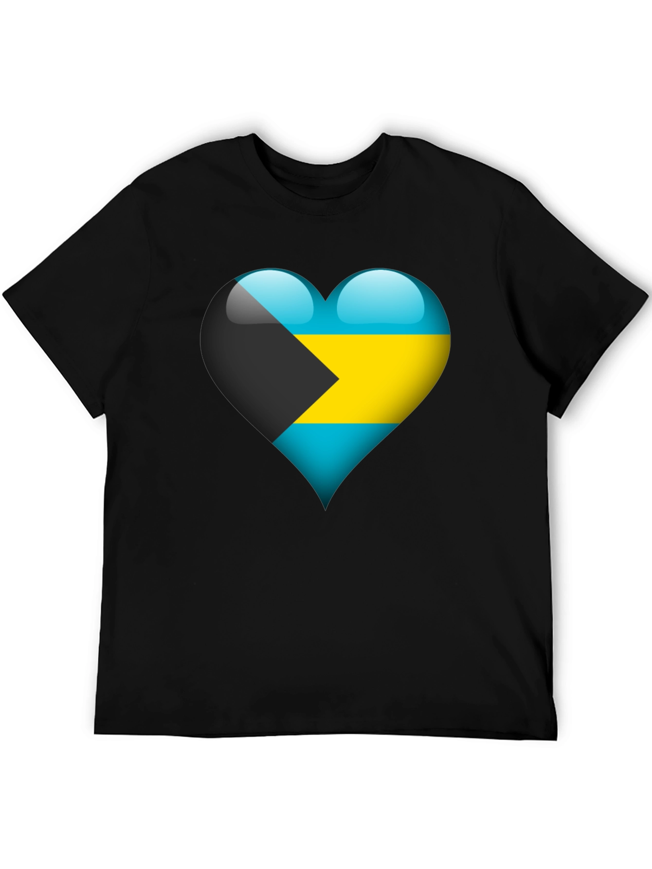 Bahamas Flag Heart T-Shirt - Show Your Pride!