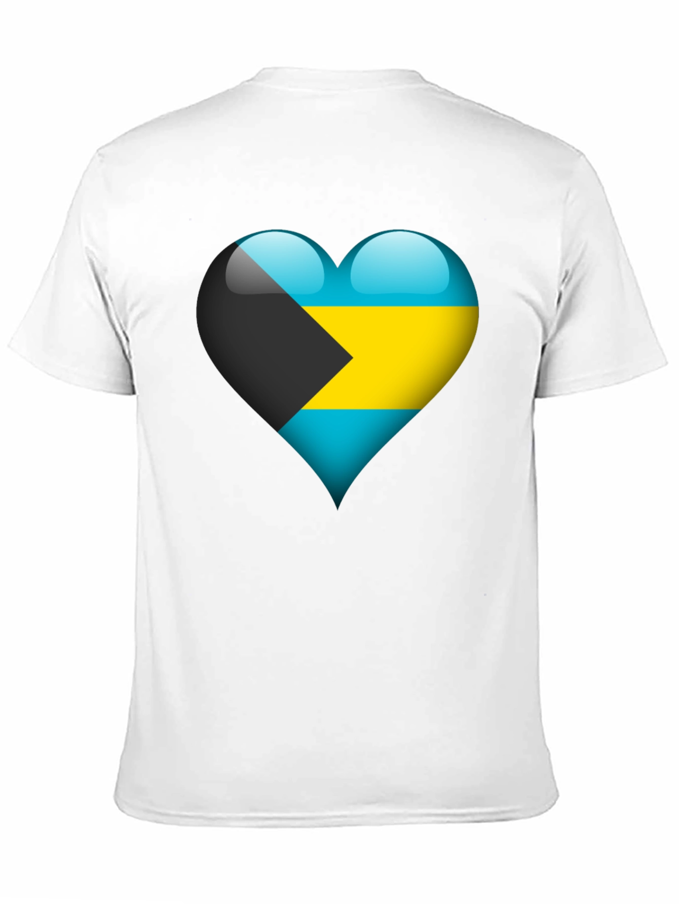 Bahamas Flag Heart T-Shirt - Show Your Pride!