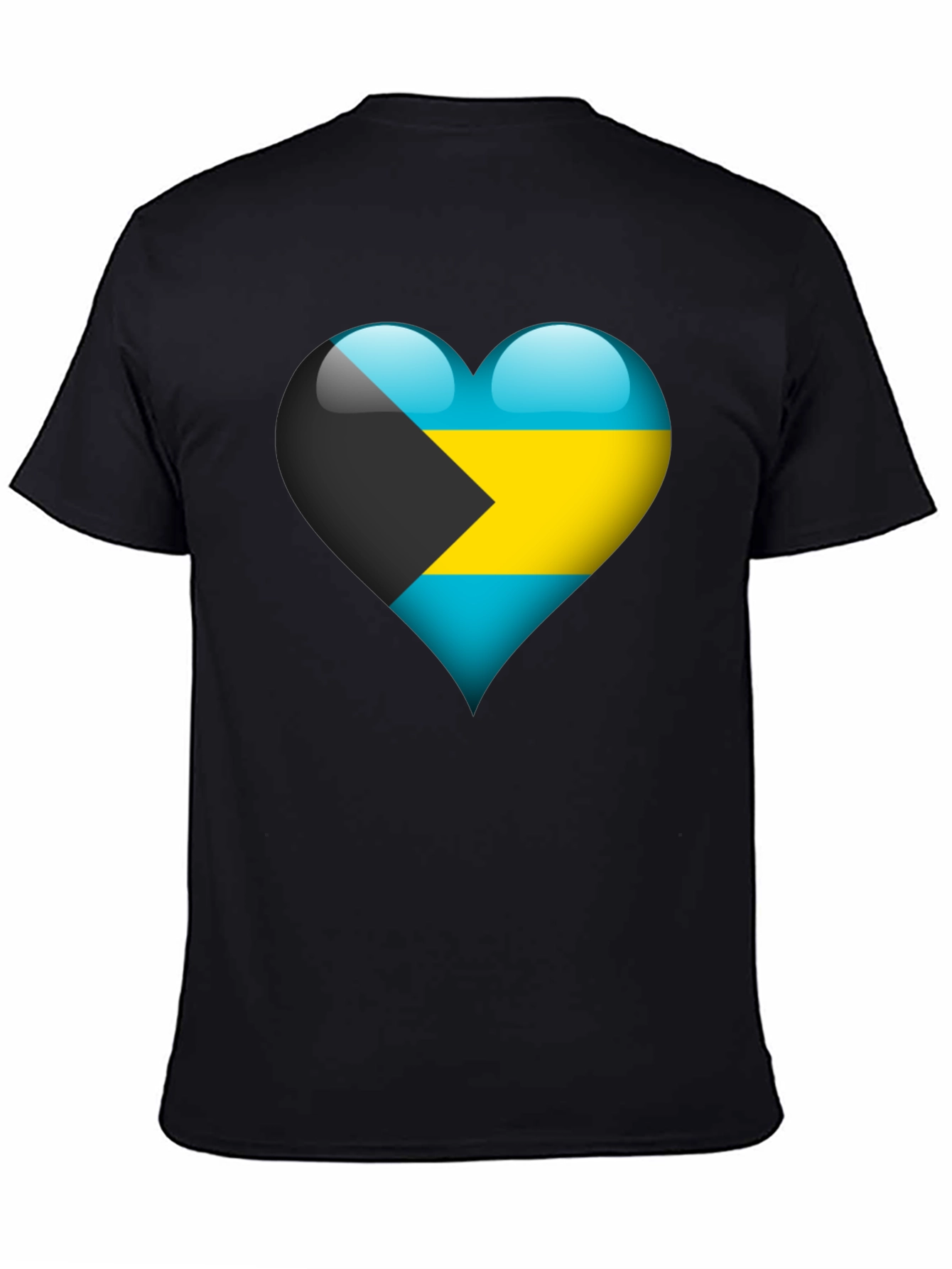 Bahamas Flag Heart T-Shirt - Show Your Pride!
