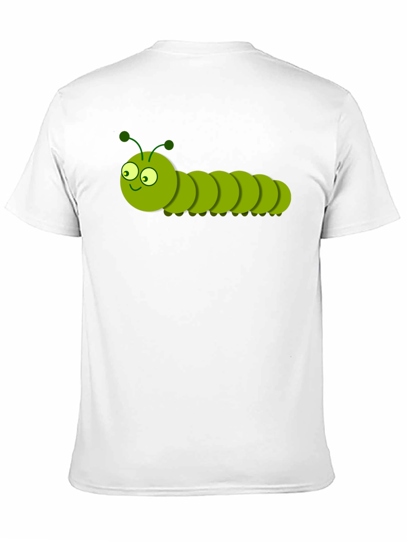 Cartoon Caterpillar Graphic T-Shirt - Black