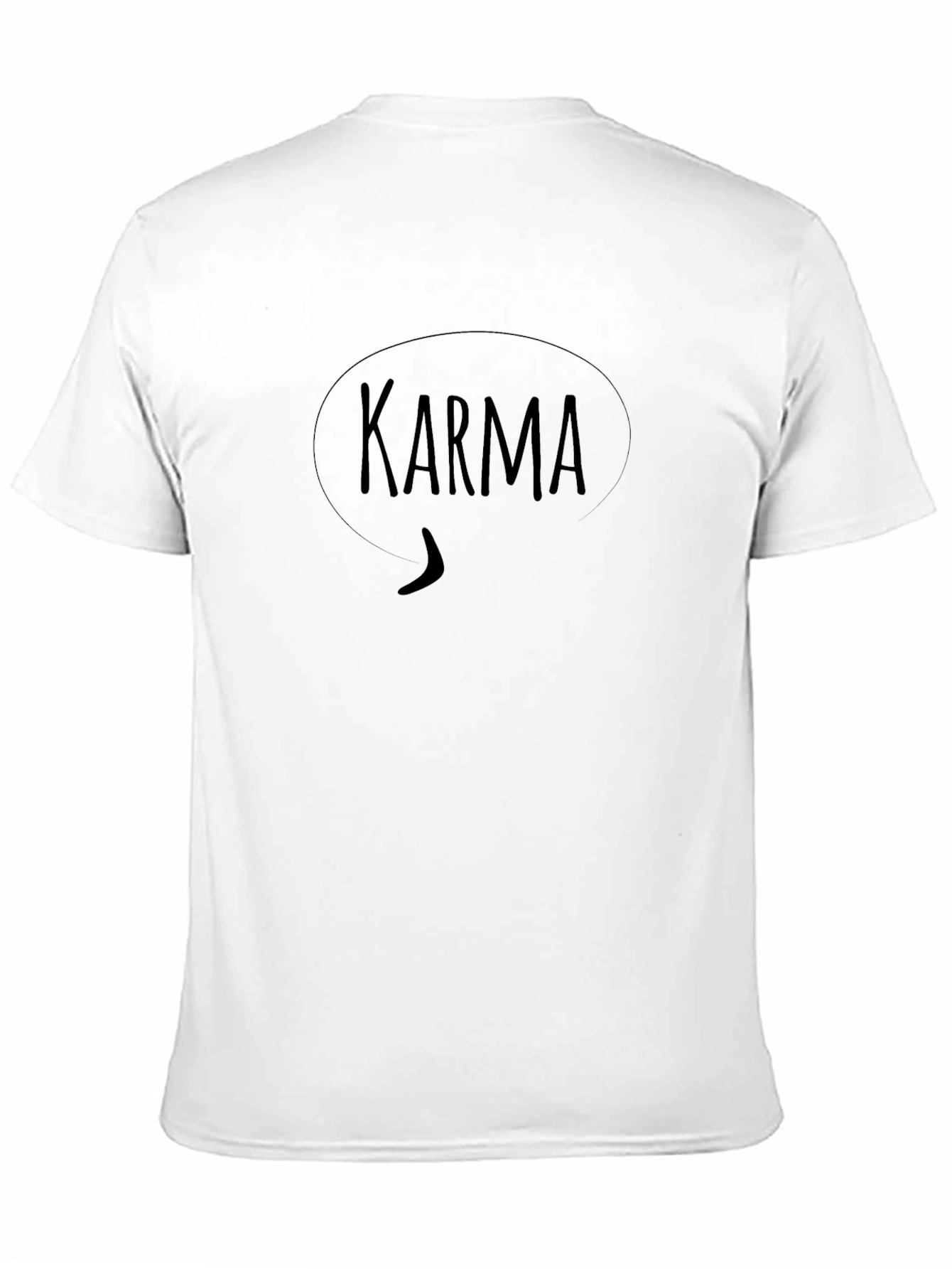 Karma Mens Black Cotton T-Shirt