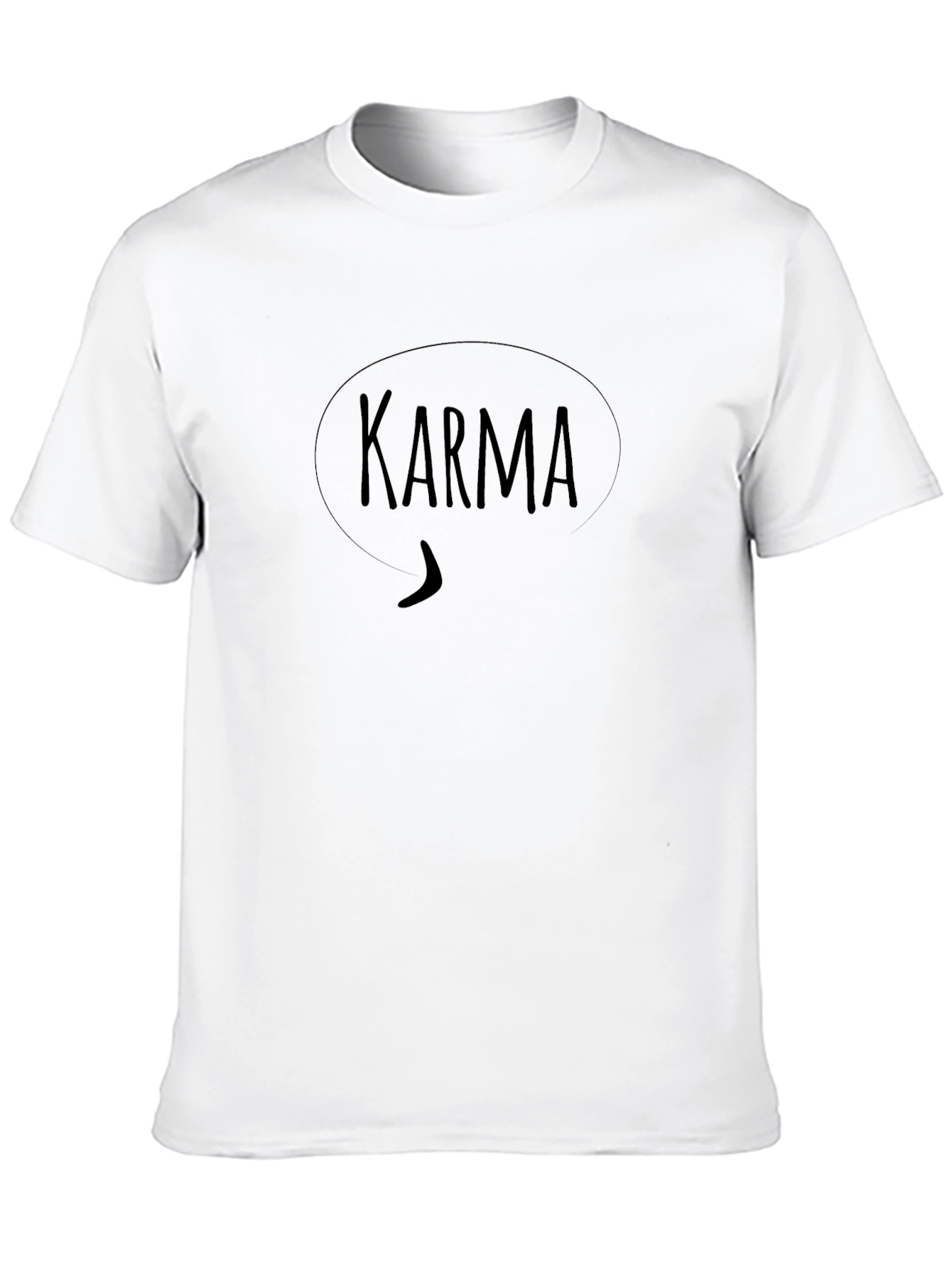 Karma Mens Black Cotton T-Shirt