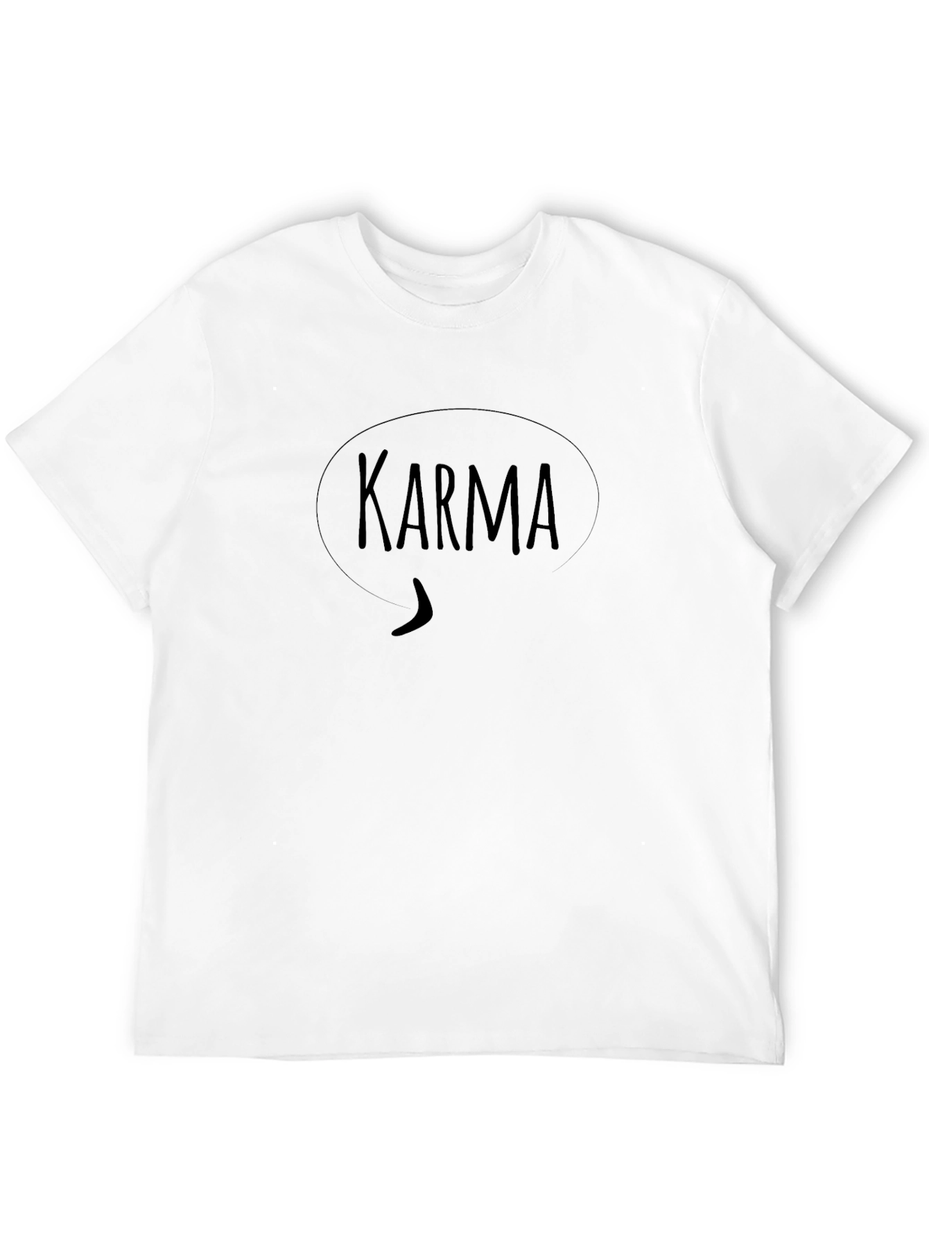 Karma Mens Black Cotton T-Shirt