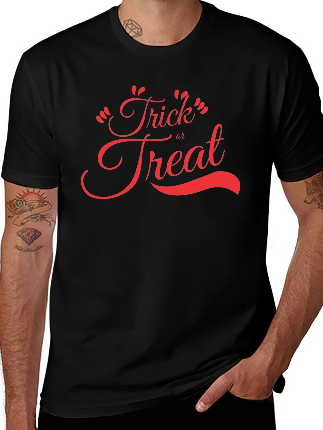 Trick or Treat Halloween Black T-Shirt