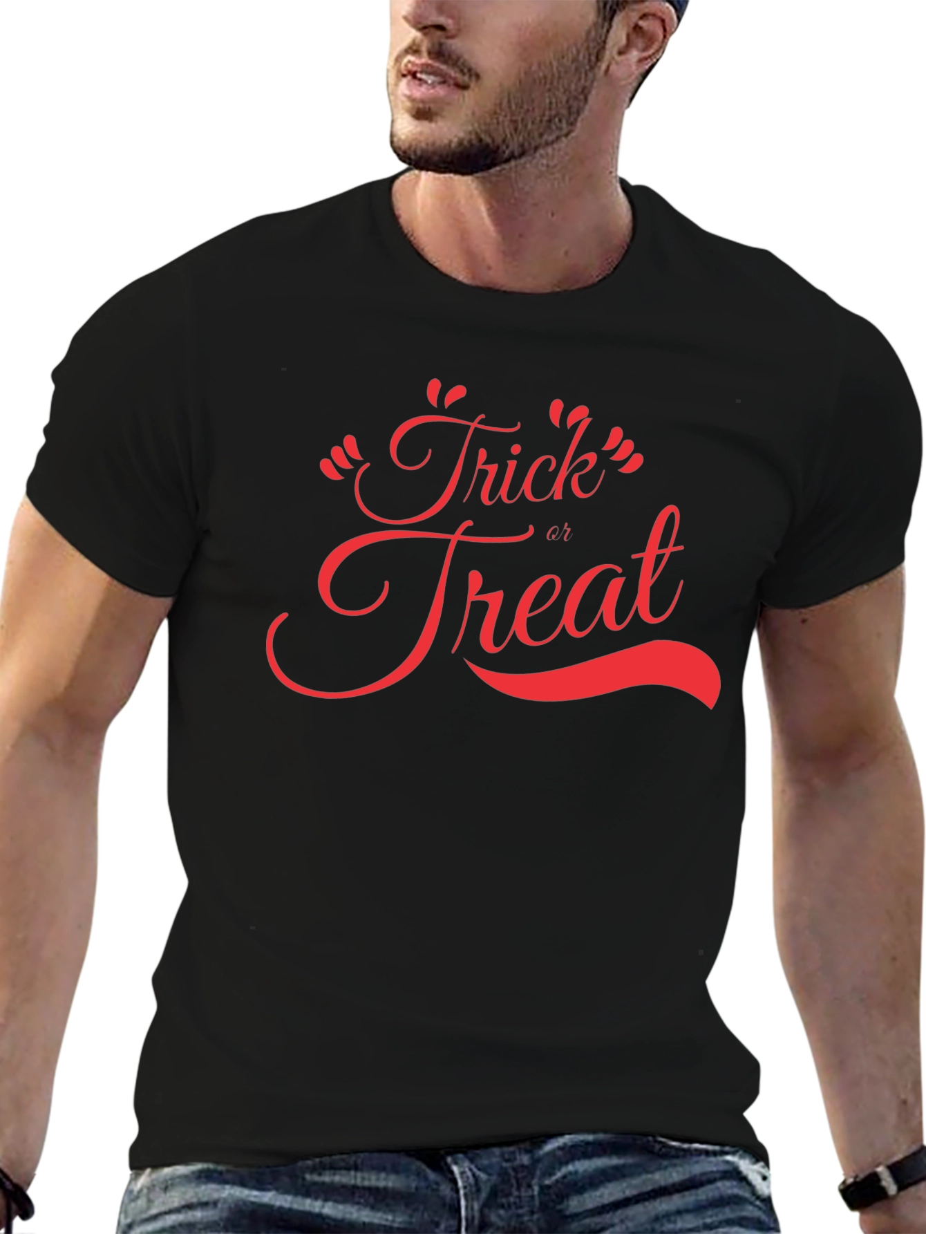 Trick or Treat Halloween Black T-Shirt