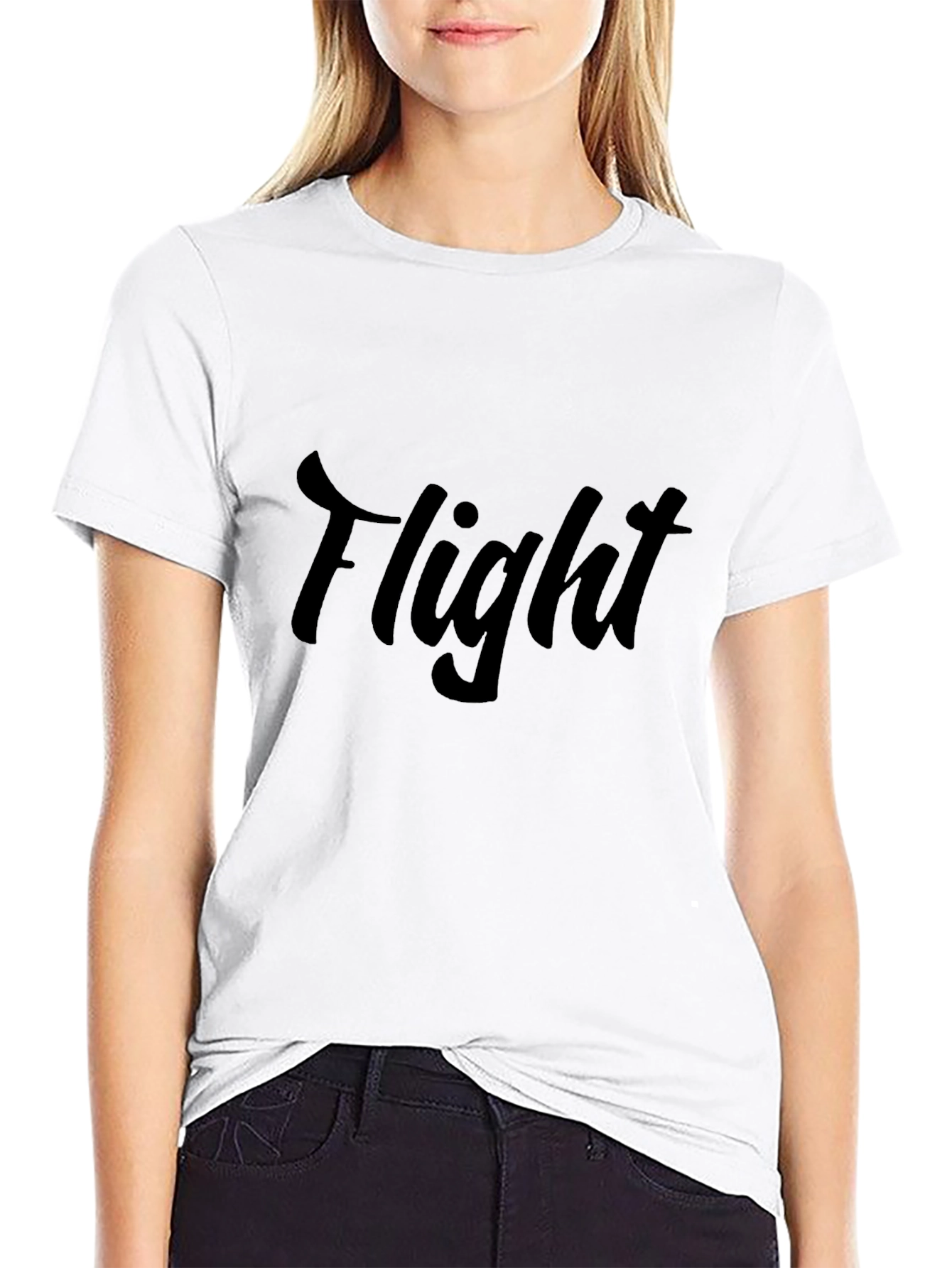 Flight Graphic Tee - Mens Casual Black T-Shirt